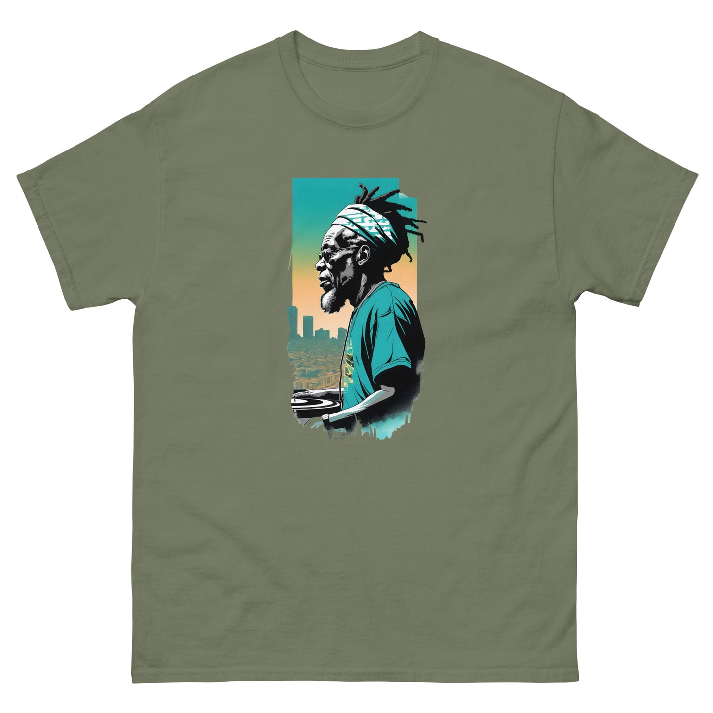 Daman-reggae-t-shirt-military-green
