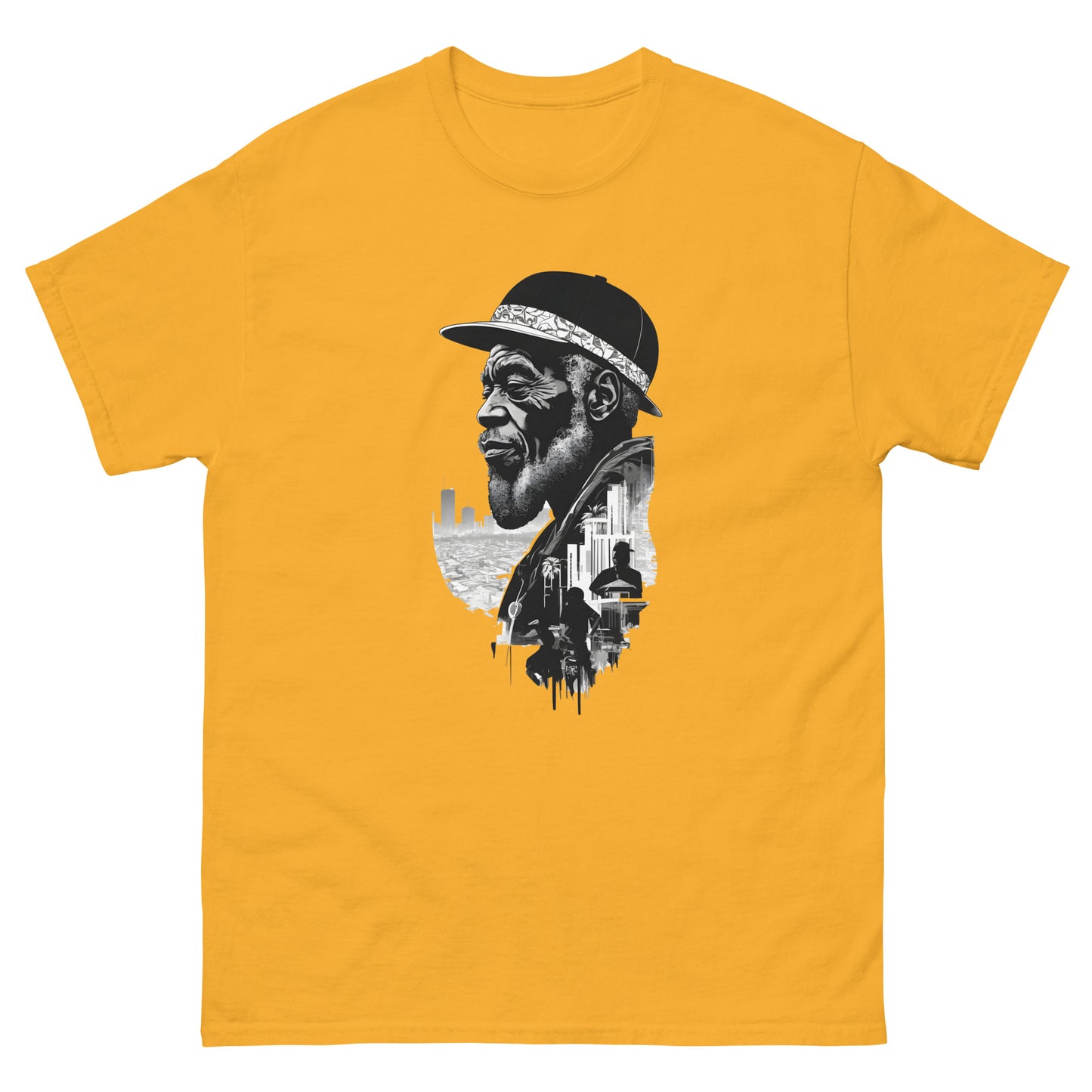 Dub-from-the-past-reggae-t-shirt-gold