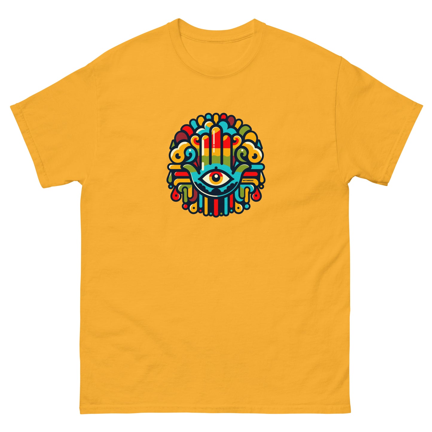Hand-of-mary-reggae-t-shirt-gold
