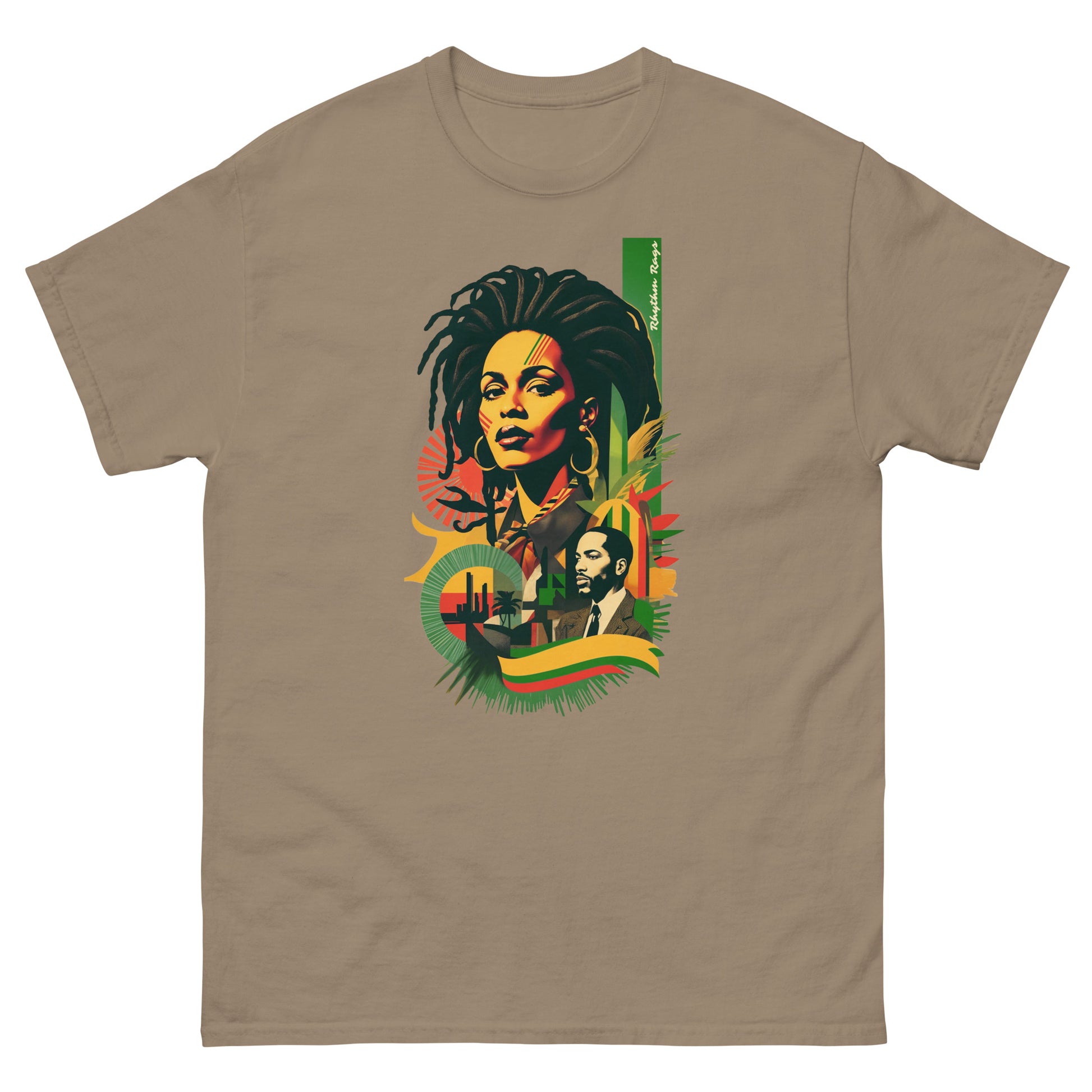 Kingston-groove-reggae-t-shirt-brown-savana