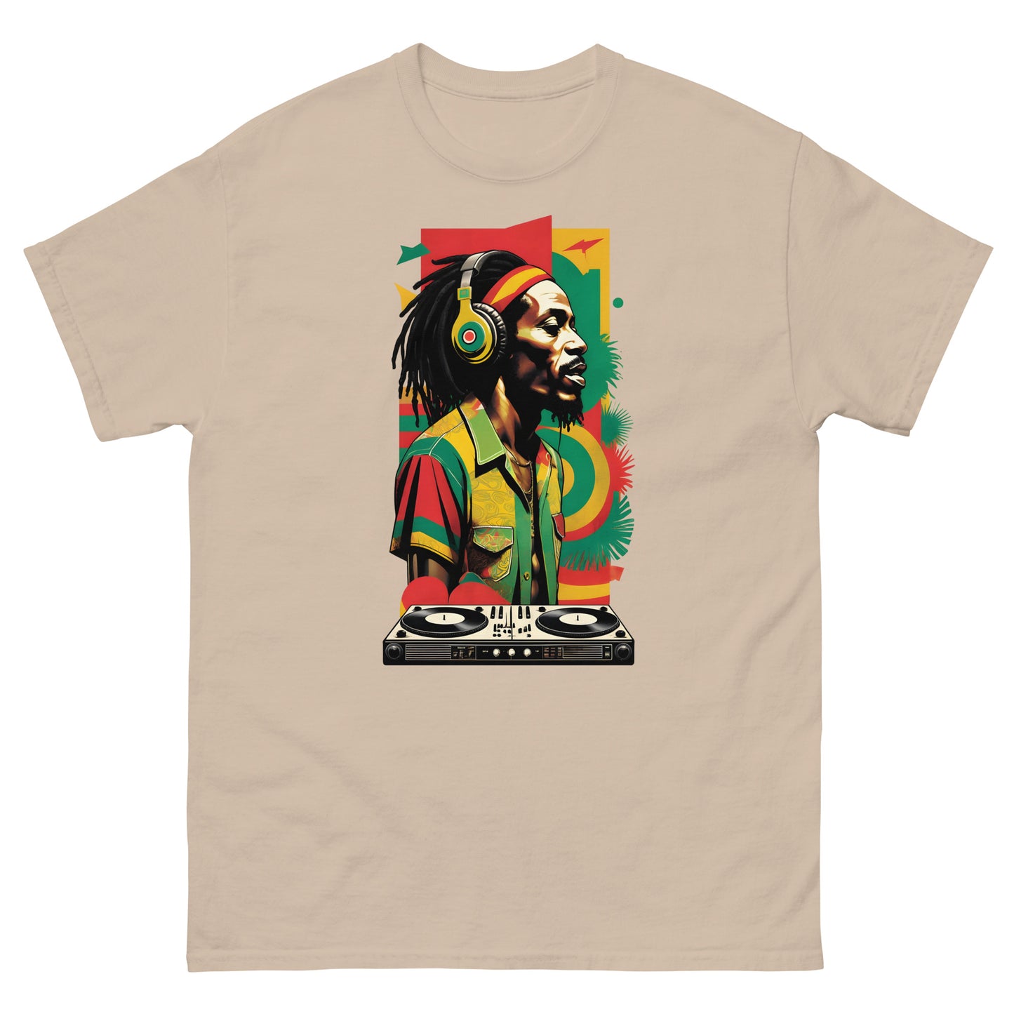 Reggae-record-reggae-t-shirt-sand