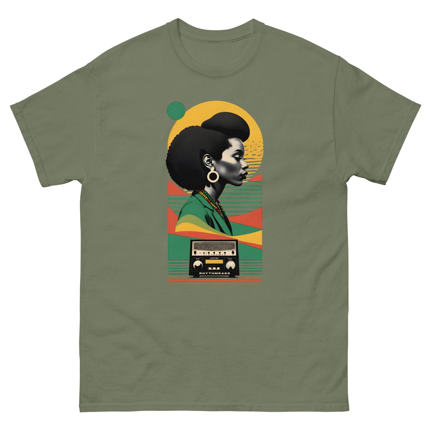 Reggae-roots-reggae-t-shirt-military-green