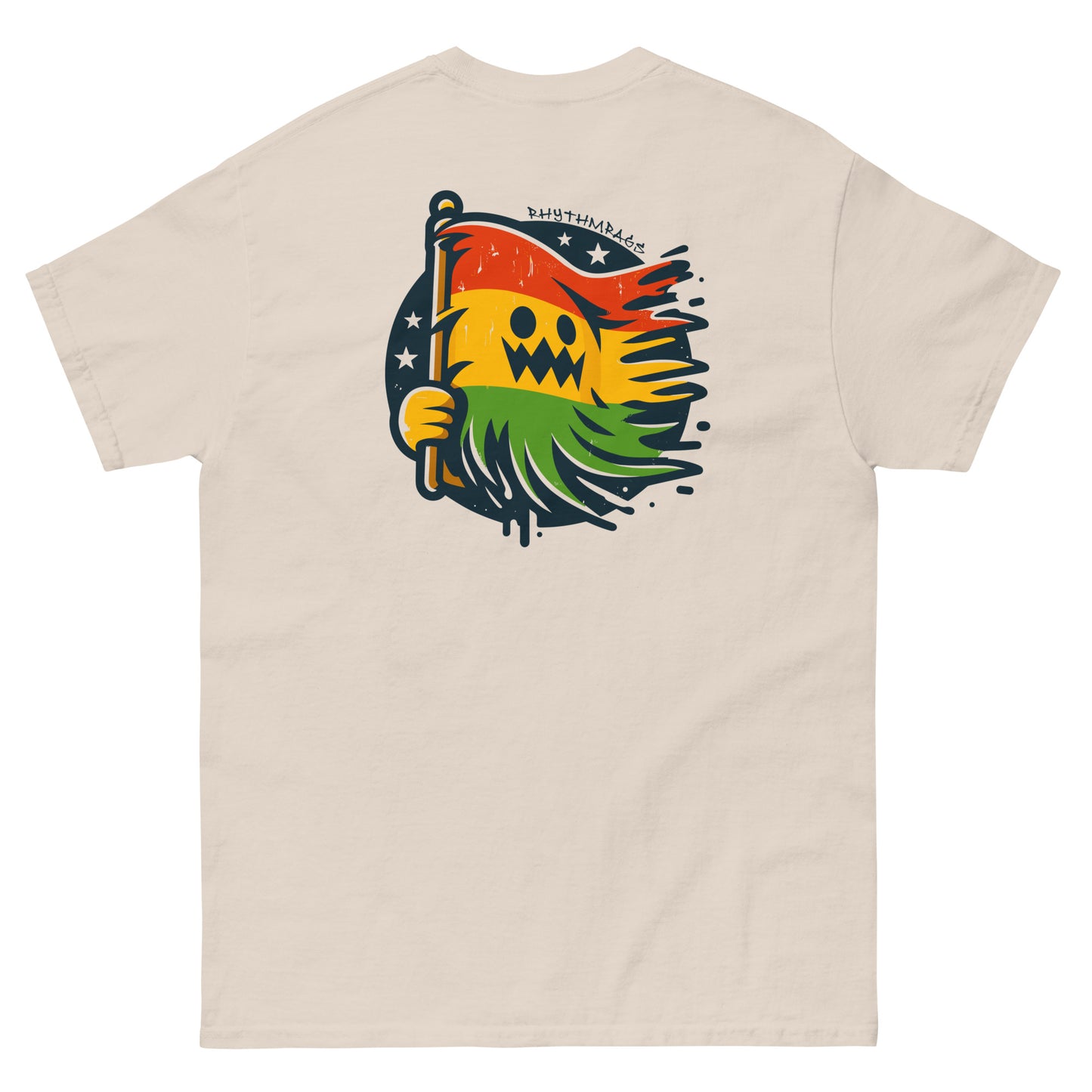 Riddim-survivor-reggae-t-shirt-back-natural