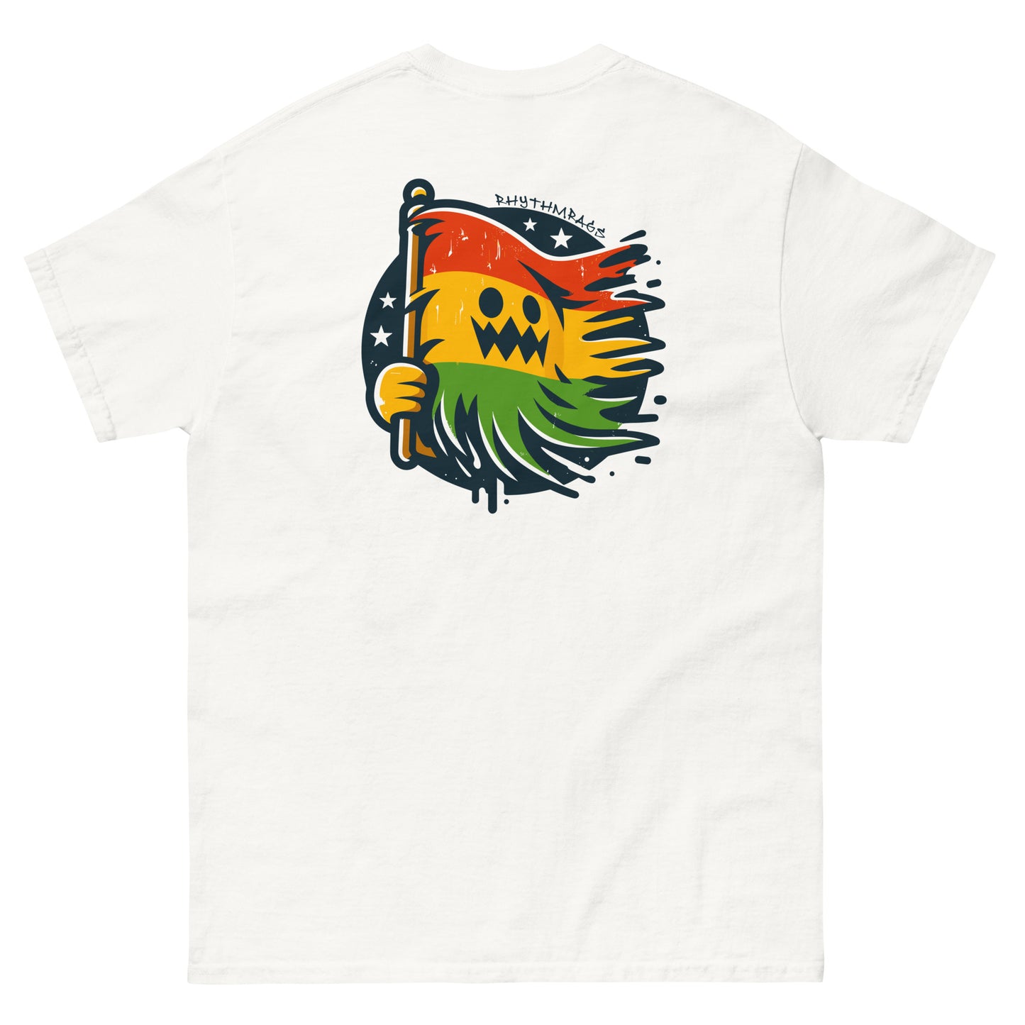 Riddim-survivor-reggae-t-shirt-back-white