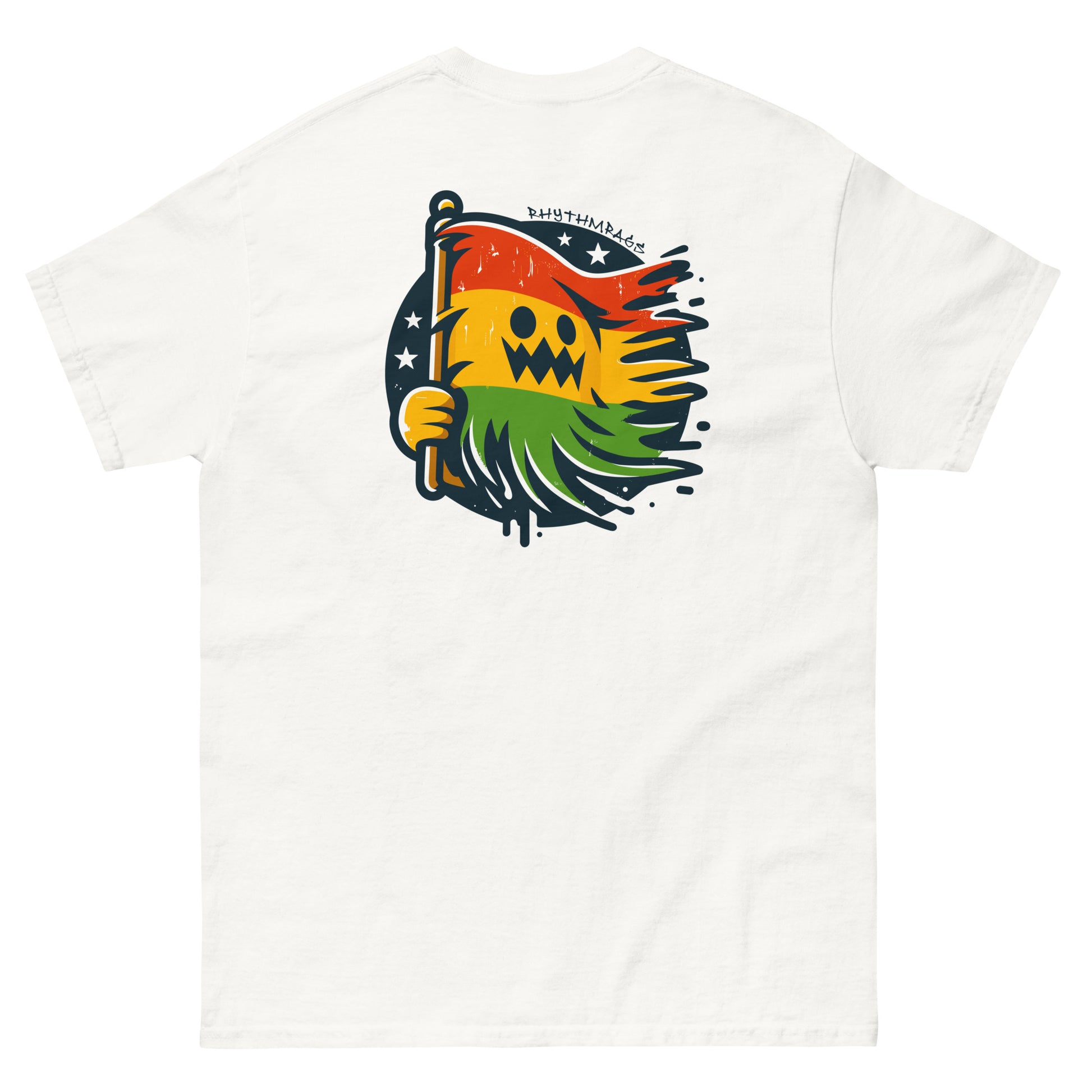 Riddim-survivor-reggae-t-shirt-back-white