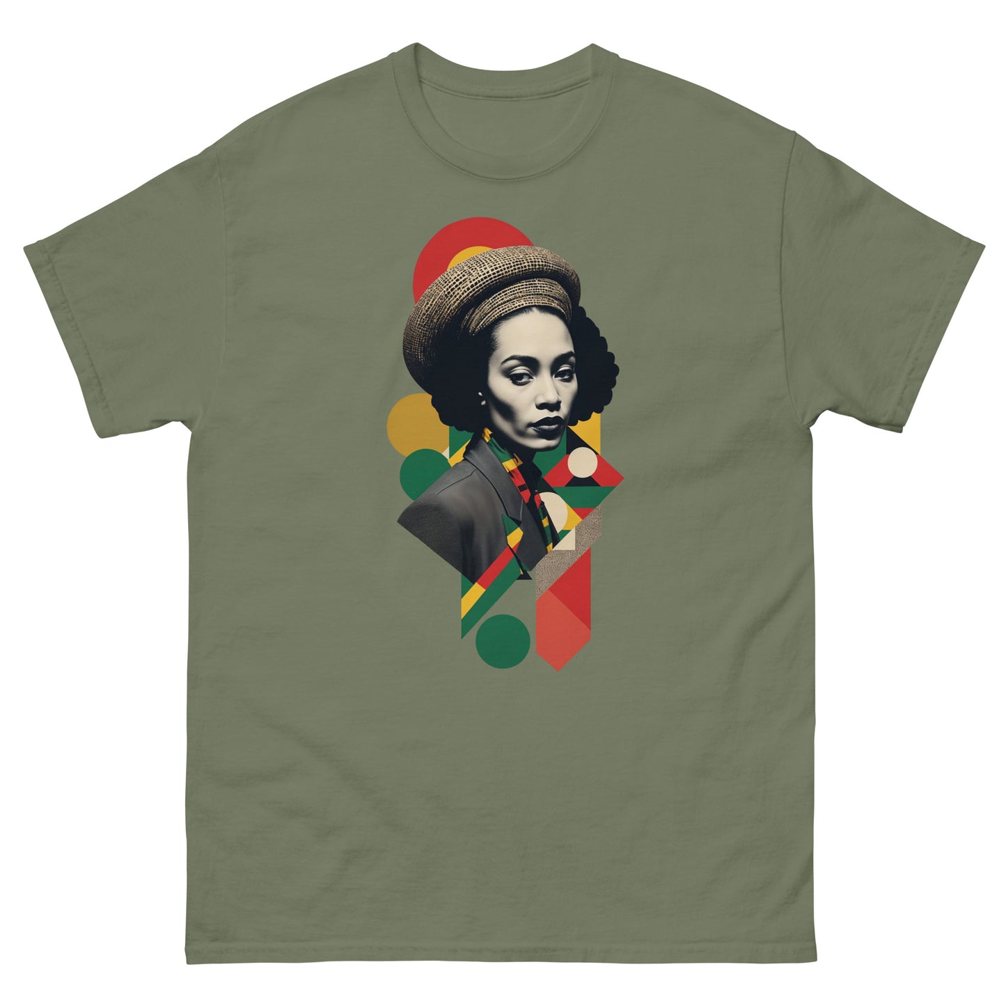 Roots-reggae-t-shirt-military-green
