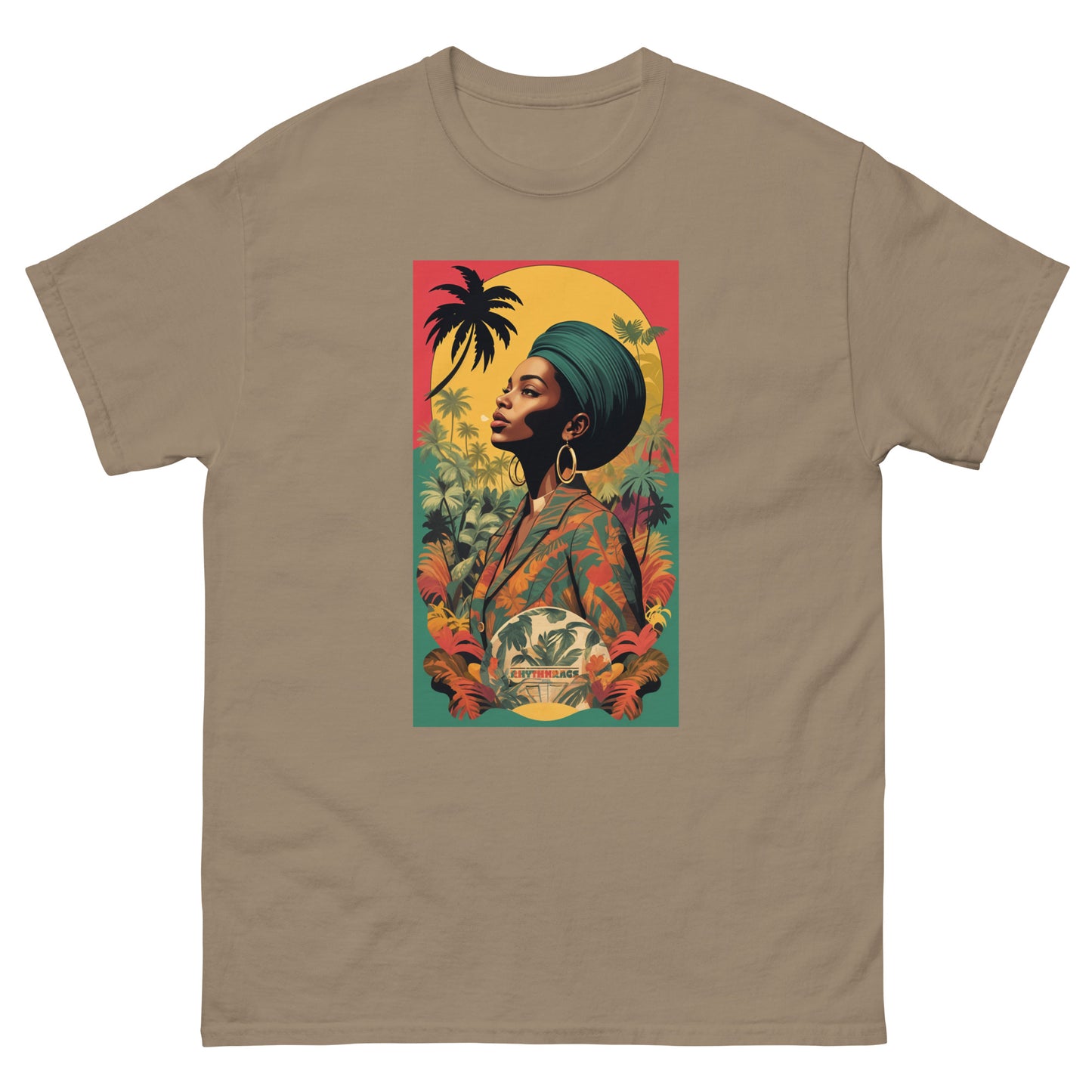 Tropical-harmony-reggae-t-shirt-brown-savana