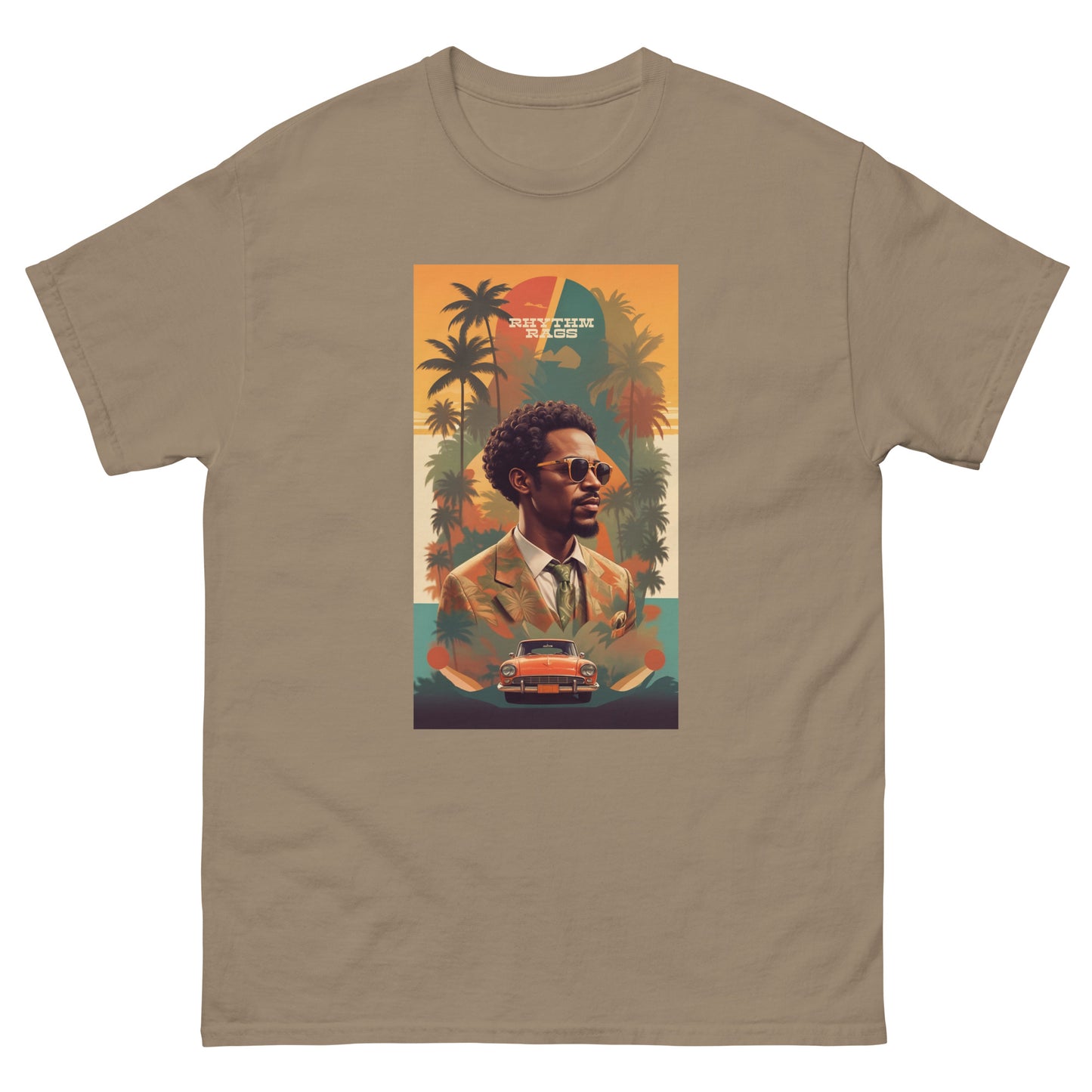 Tropical-rhythm-reggae-t-shirt-brown-savana