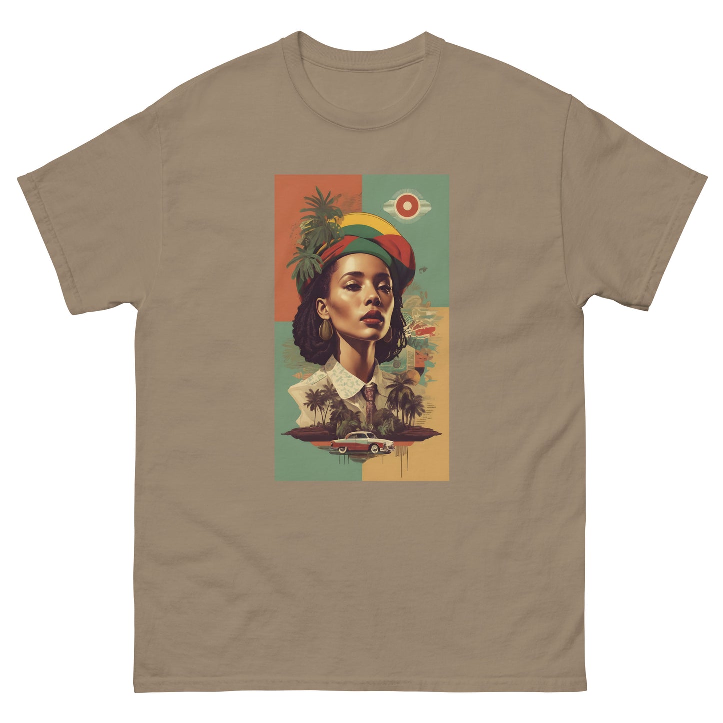 Vintage-vibration-reggae-t-shirt-brown-savana