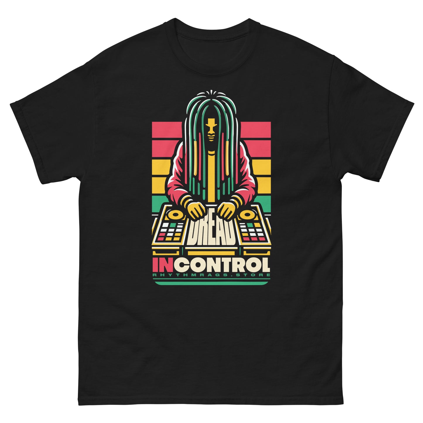 dread-in-control-reggae-t-shirt-black