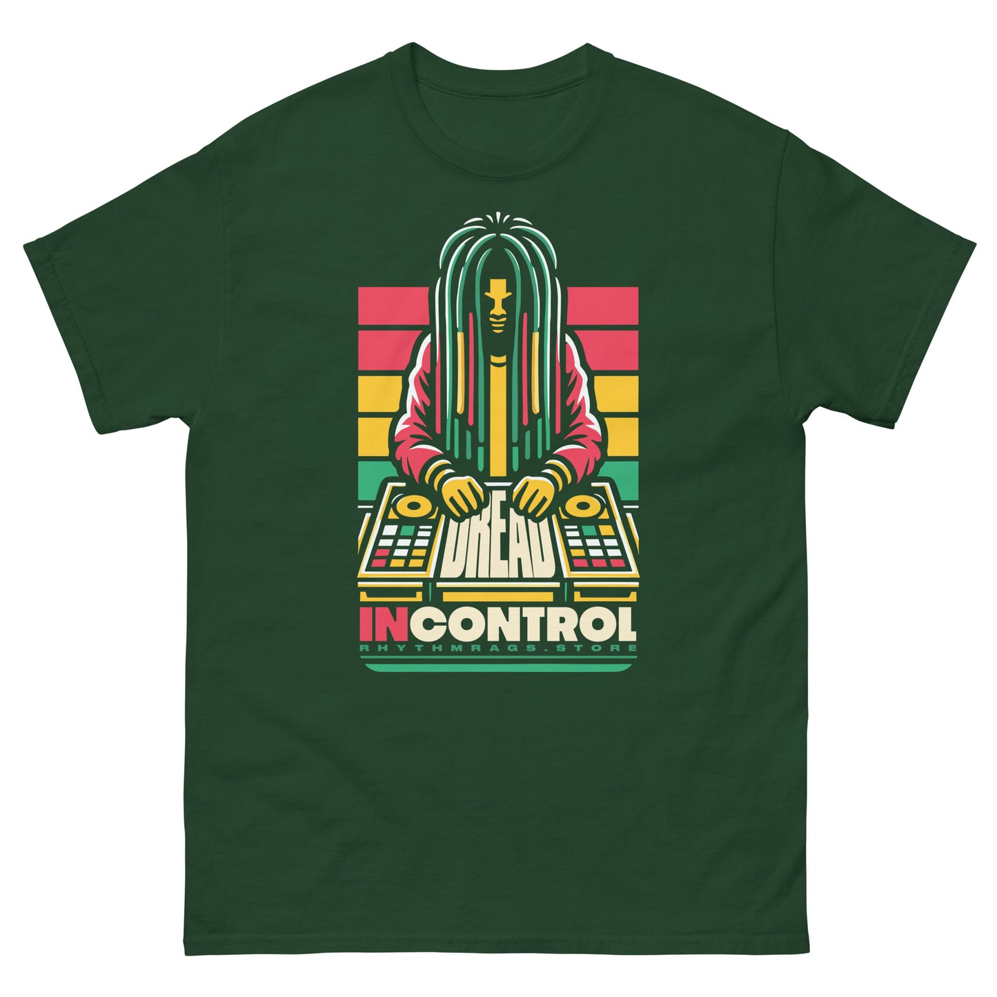 dread-in-control-reggae-t-shirt-forest-green