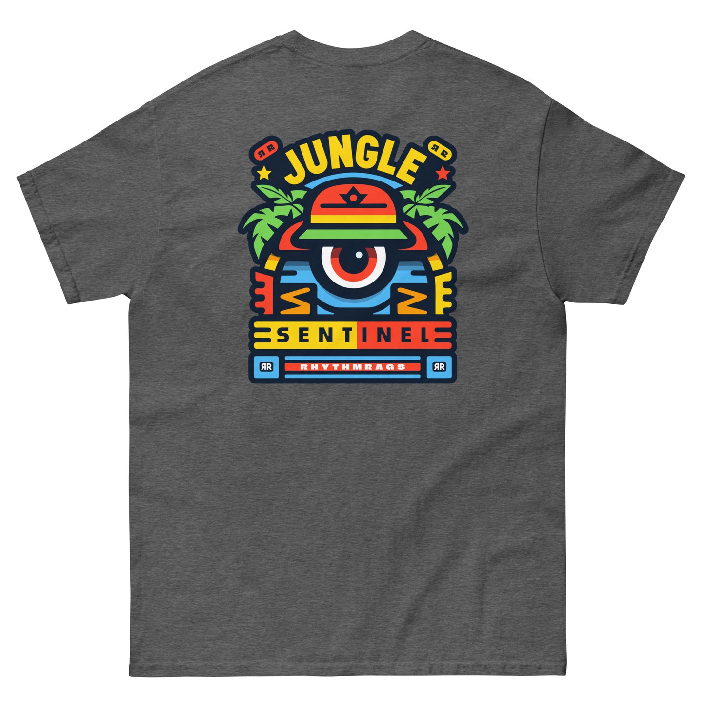 jungle-sentinel-reggae-t-shirt-dark-heather-back