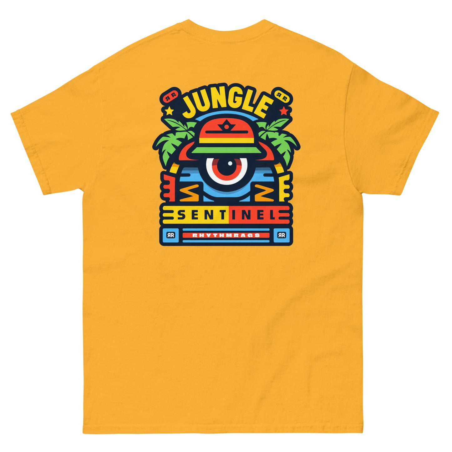 jungle-sentinel-reggae-t-shirt-gold-back