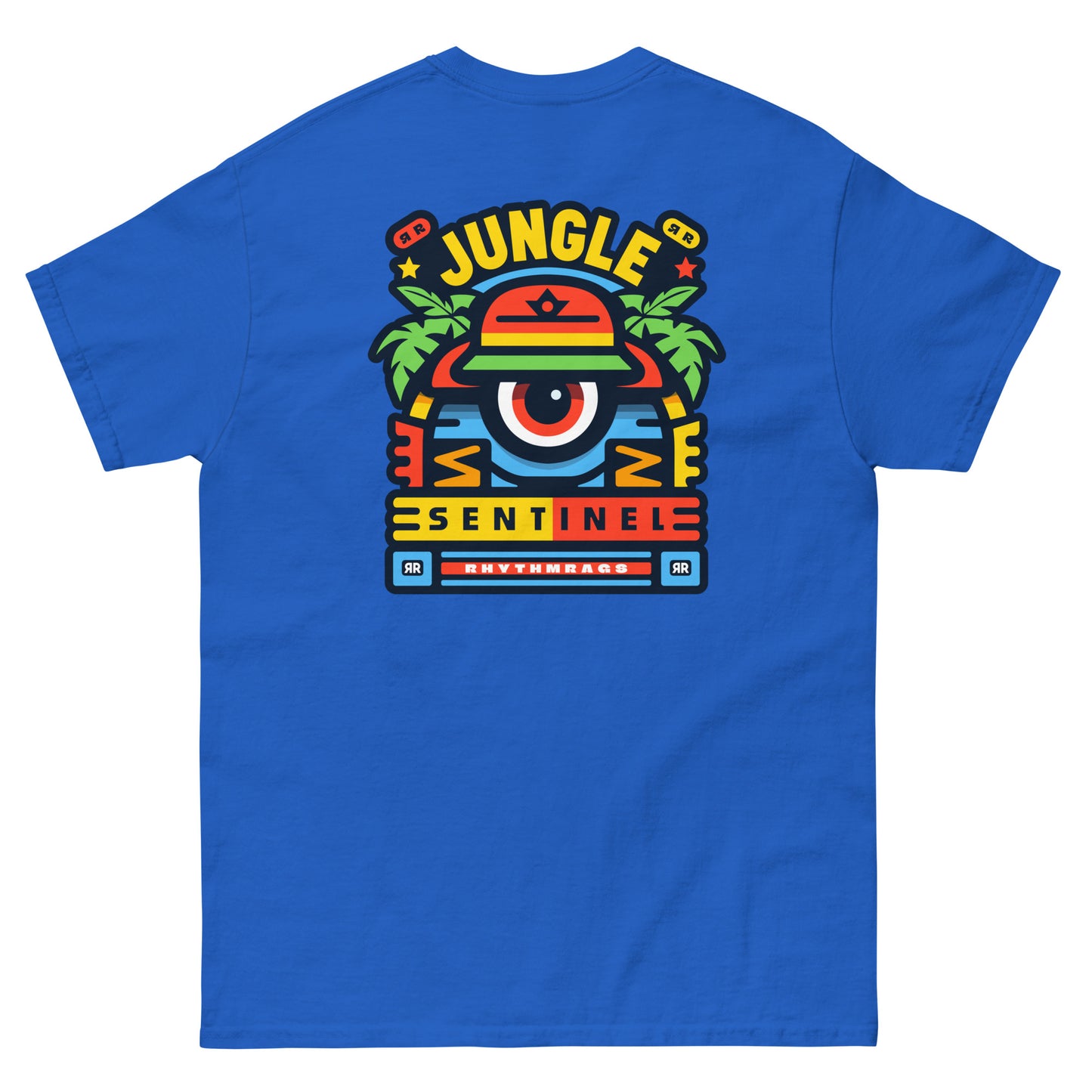 jungle-sentinel-reggae-t-shirt-royal-back