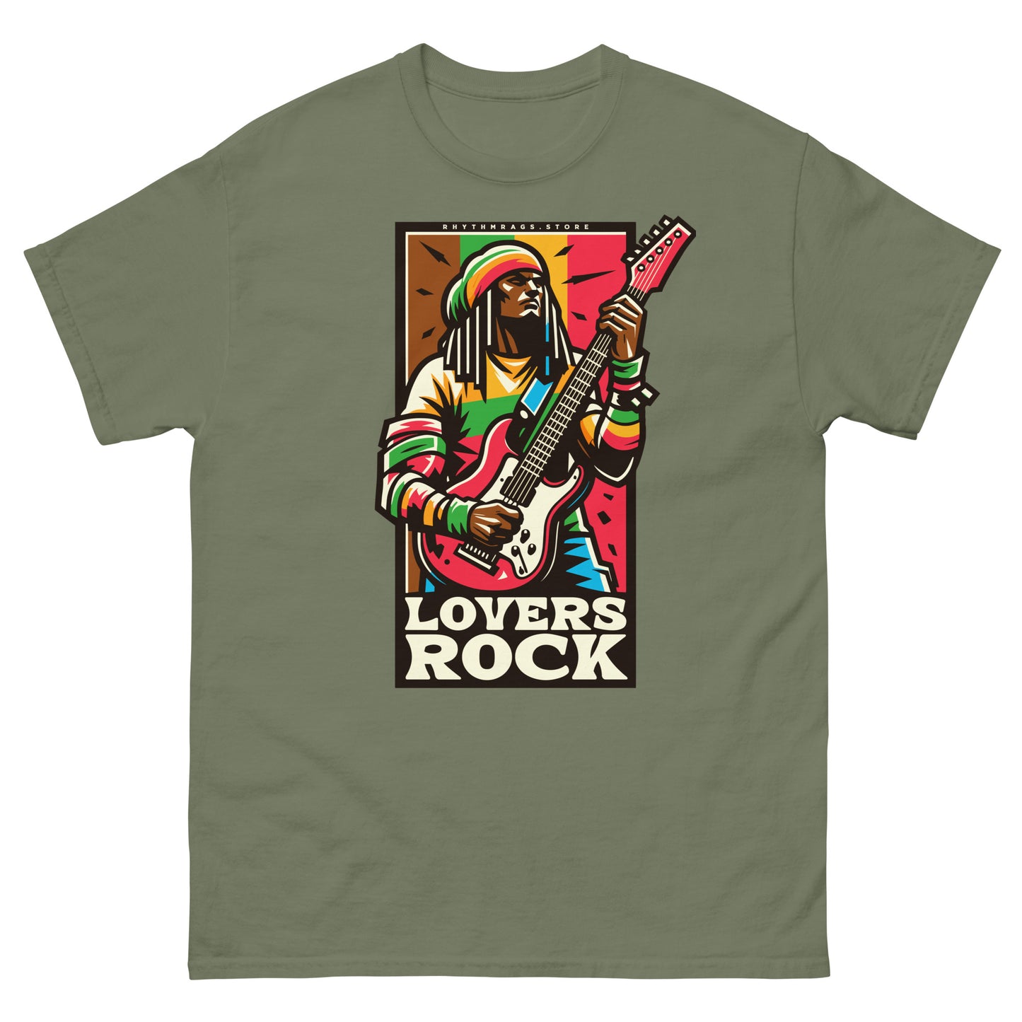 lovers-rock-reggae-t-shirt-military-green