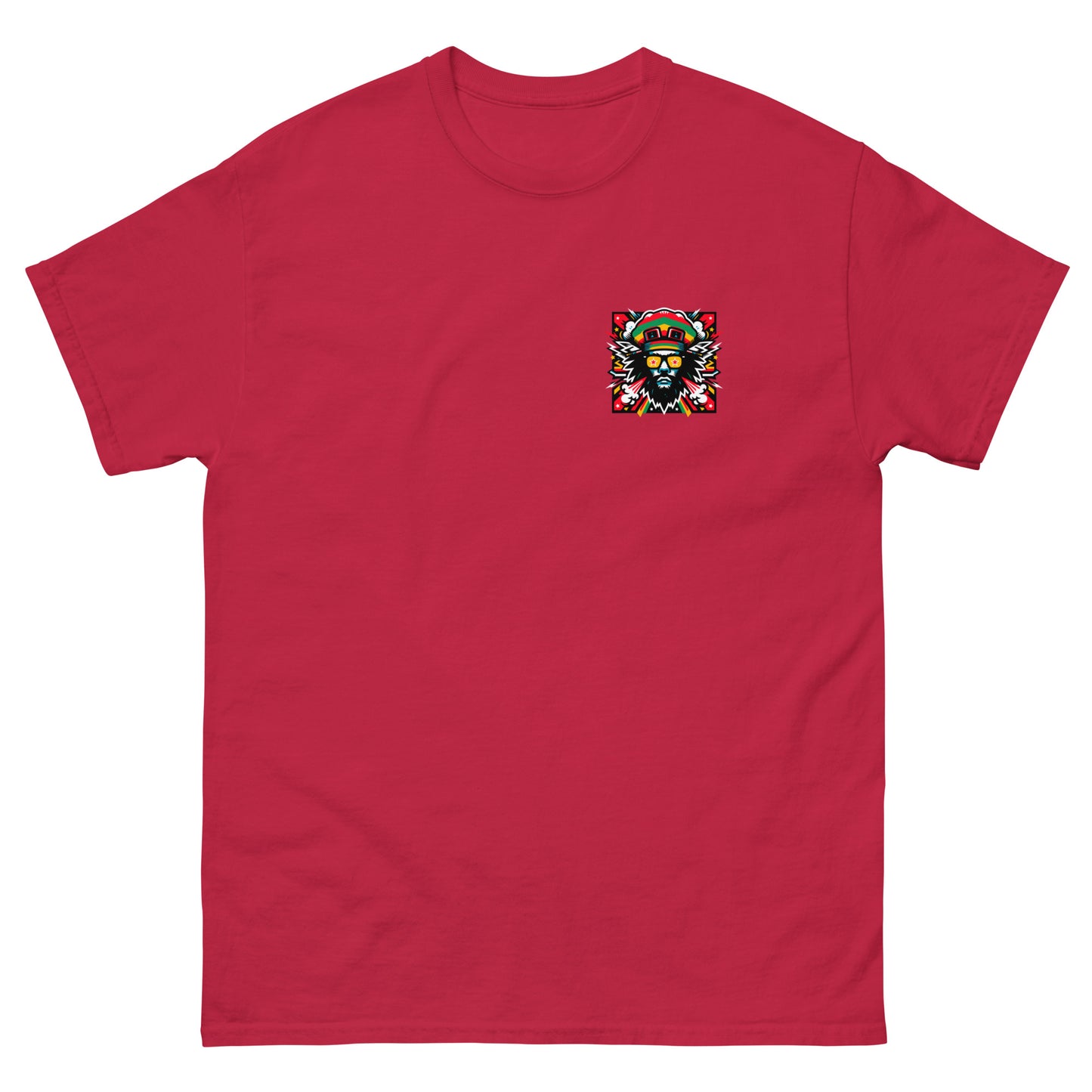 mystic-man-reggae-t-shirt-cardinal-front
