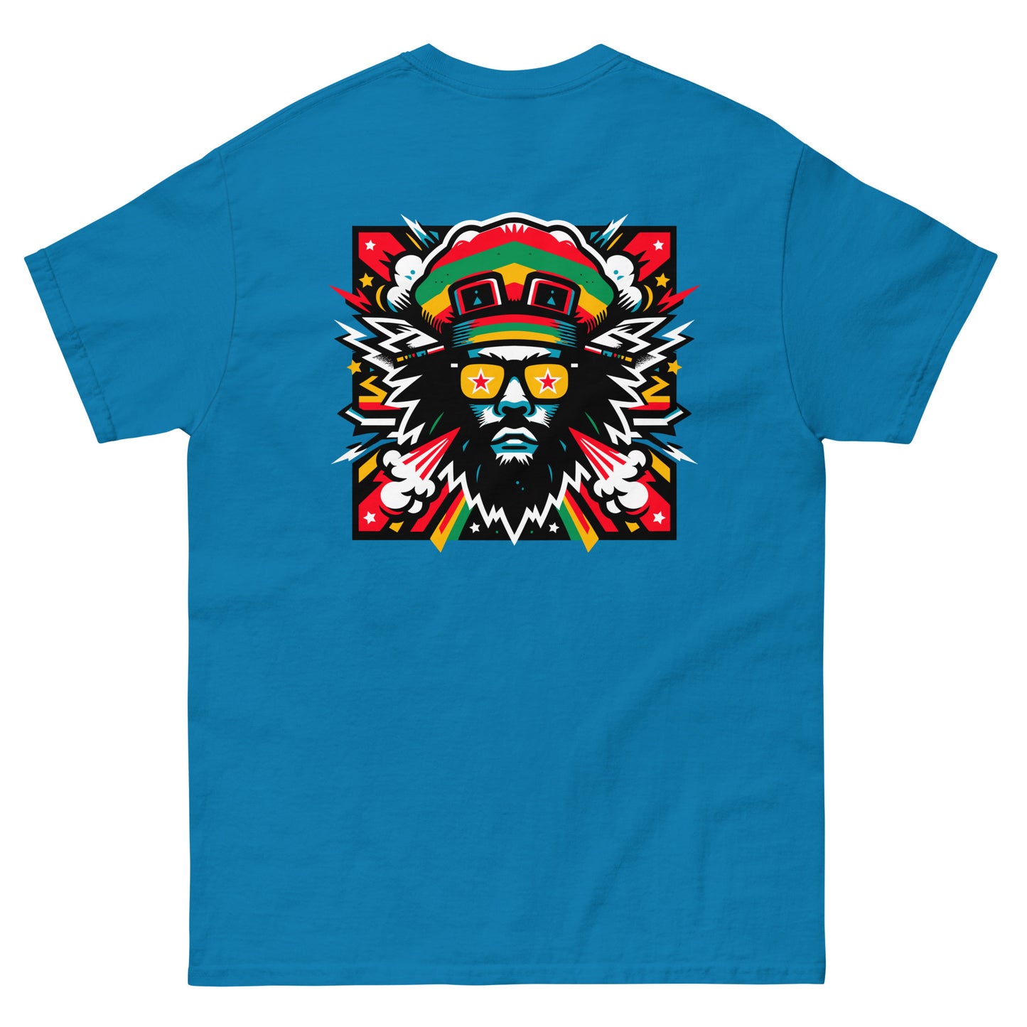 mystic-man-reggae-t-shirt-sapphire-back