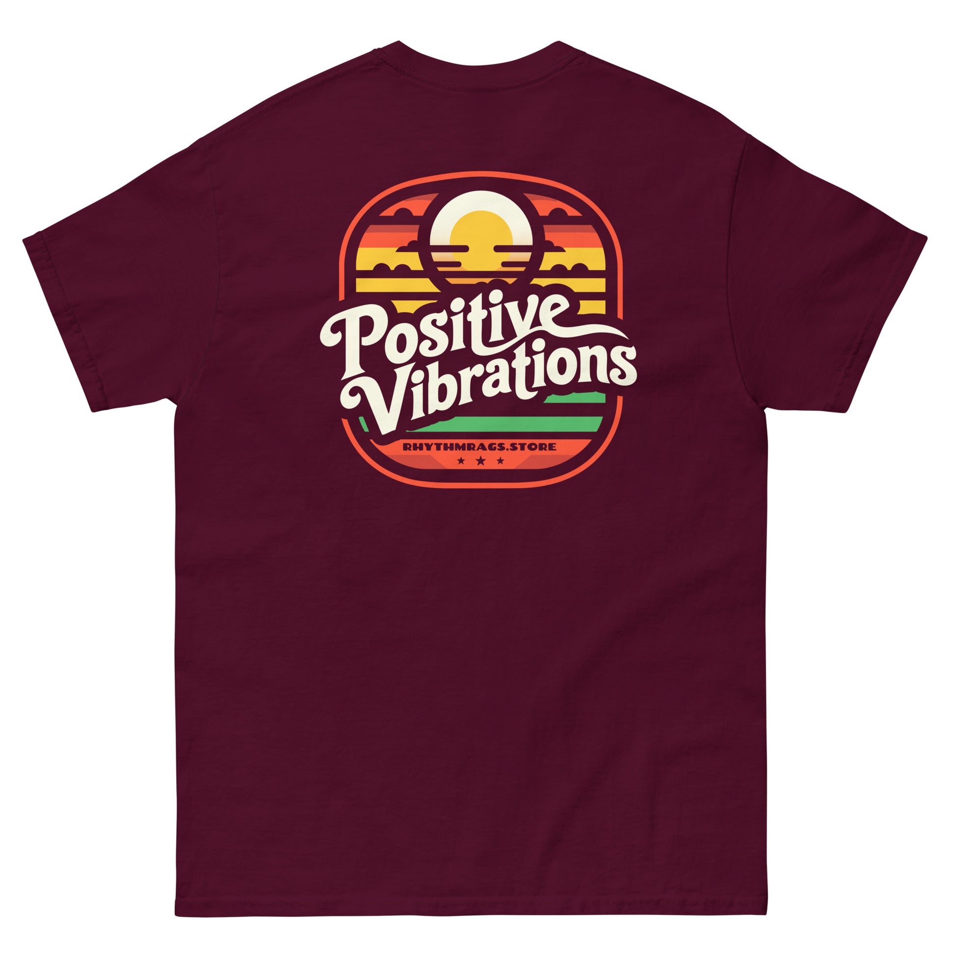 positive-vibrations-reggae-t-shirt-maroon-back