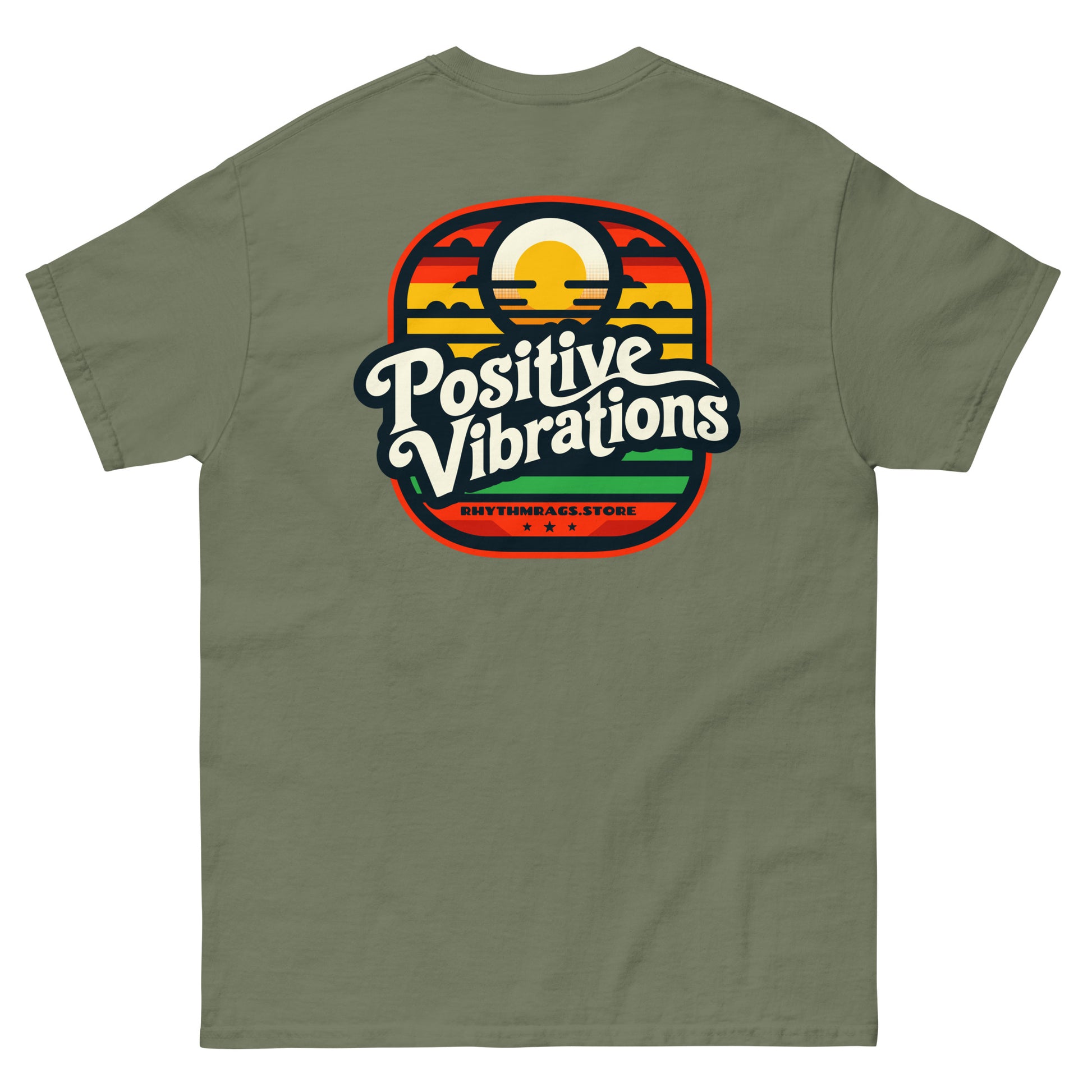 positive-vibrations-reggae-t-shirt-military-green-back