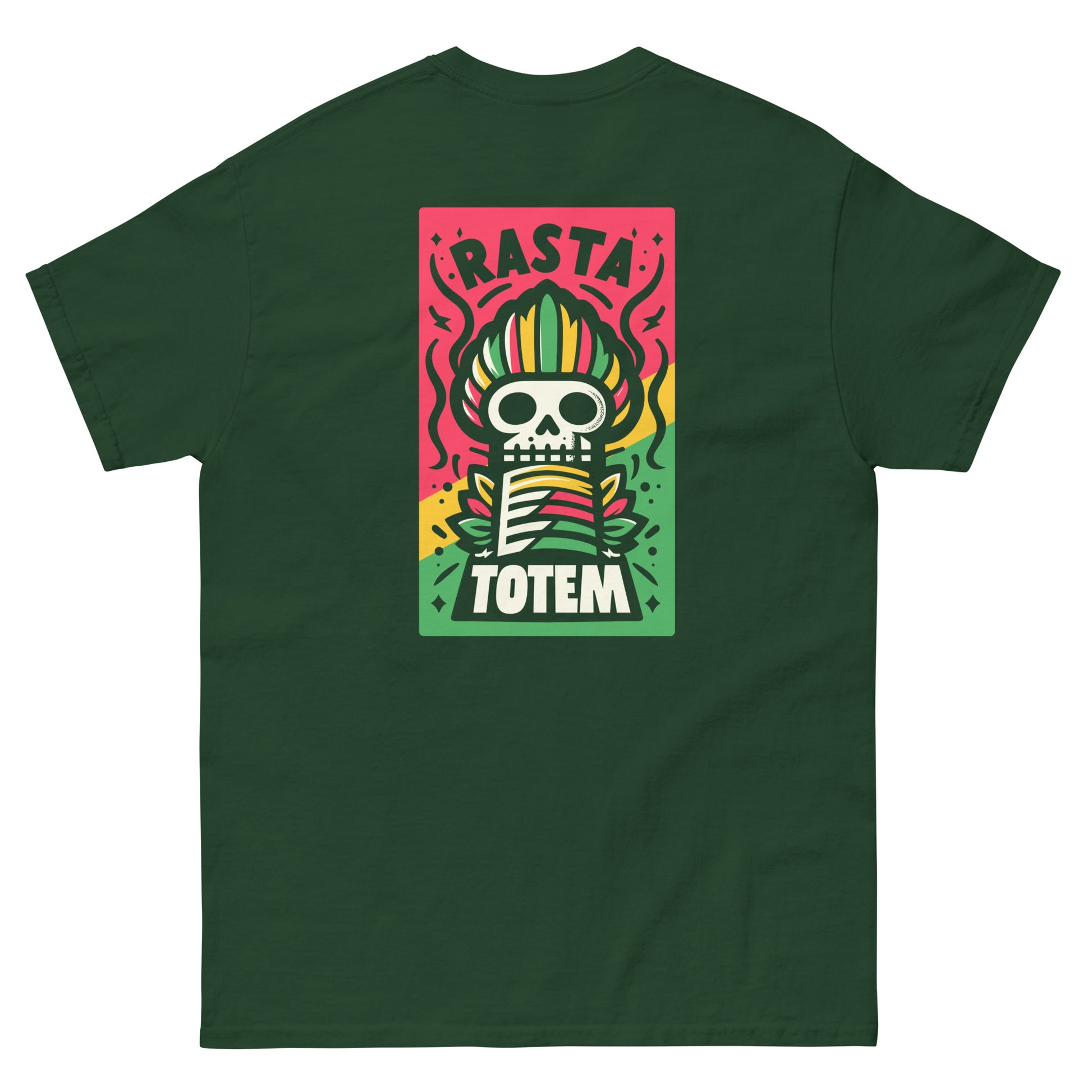 rasta-totem-reggae-t-shirt-forest-green-back