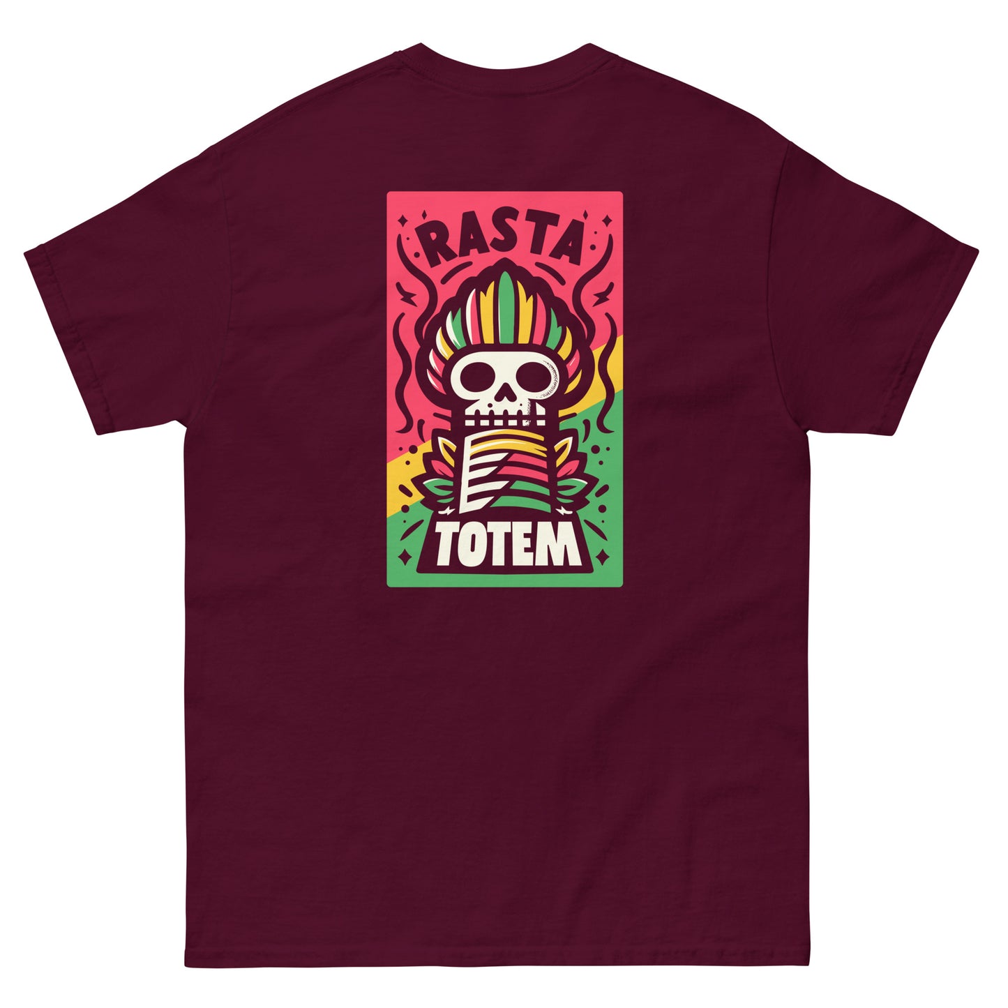 rasta-totem-reggae-t-shirt-maroon-back