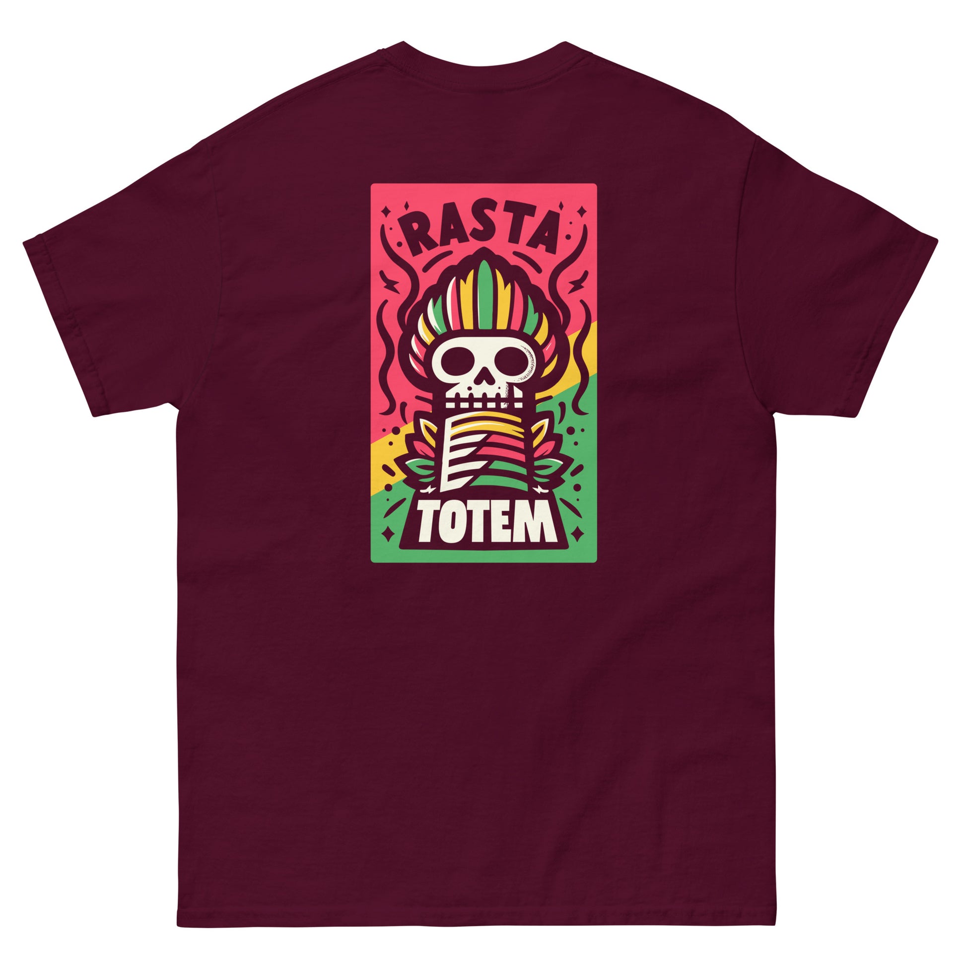 rasta-totem-reggae-t-shirt-maroon-back