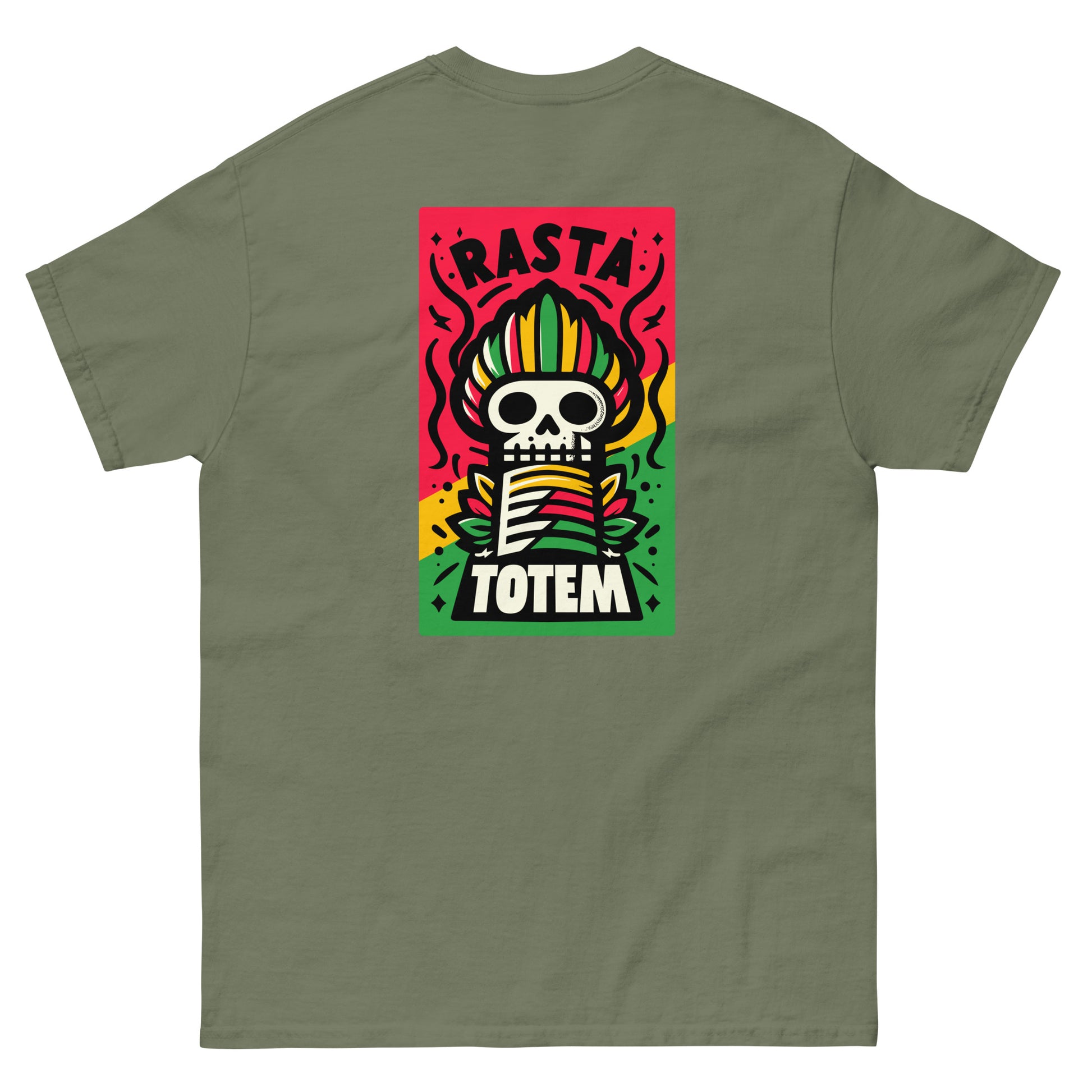 rasta-totem-reggae-t-shirt-military-green-back