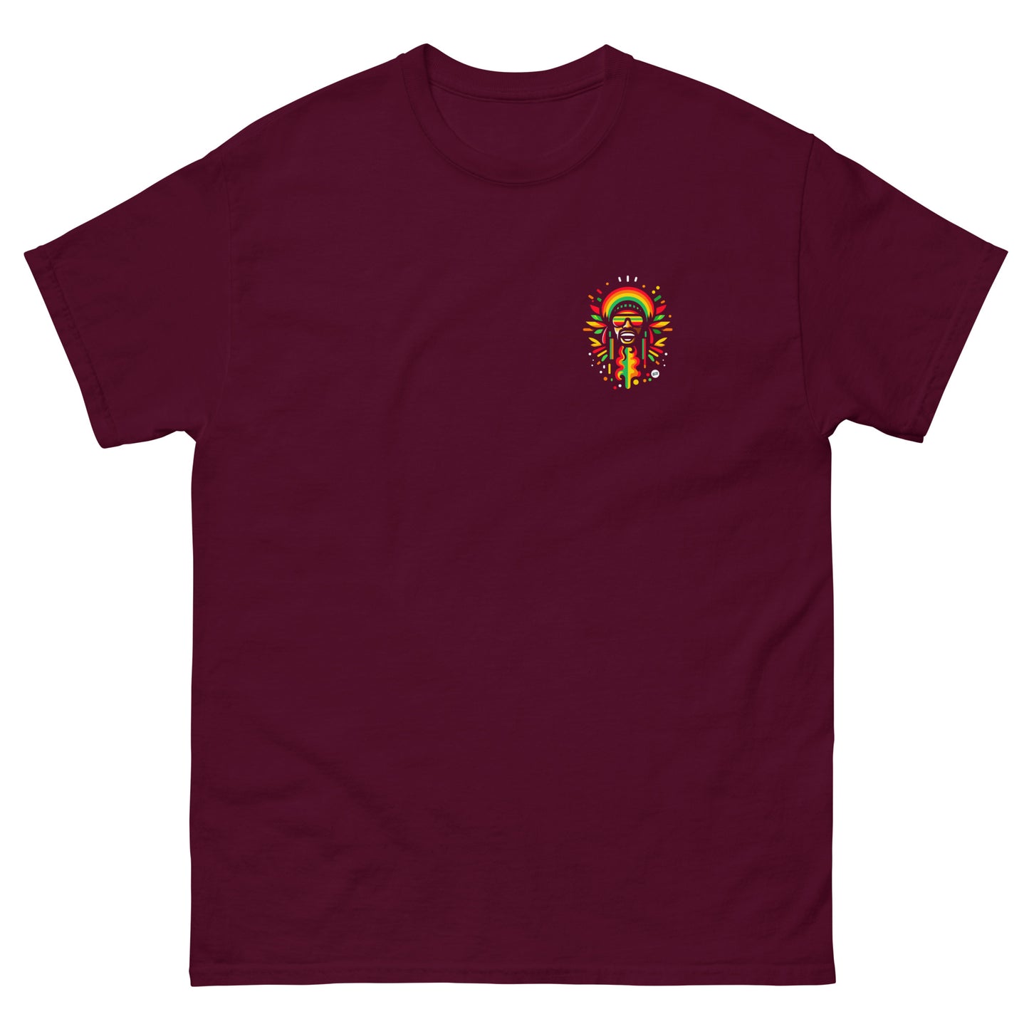 rasta-vibration-reggae-t-shirt-maroon-front