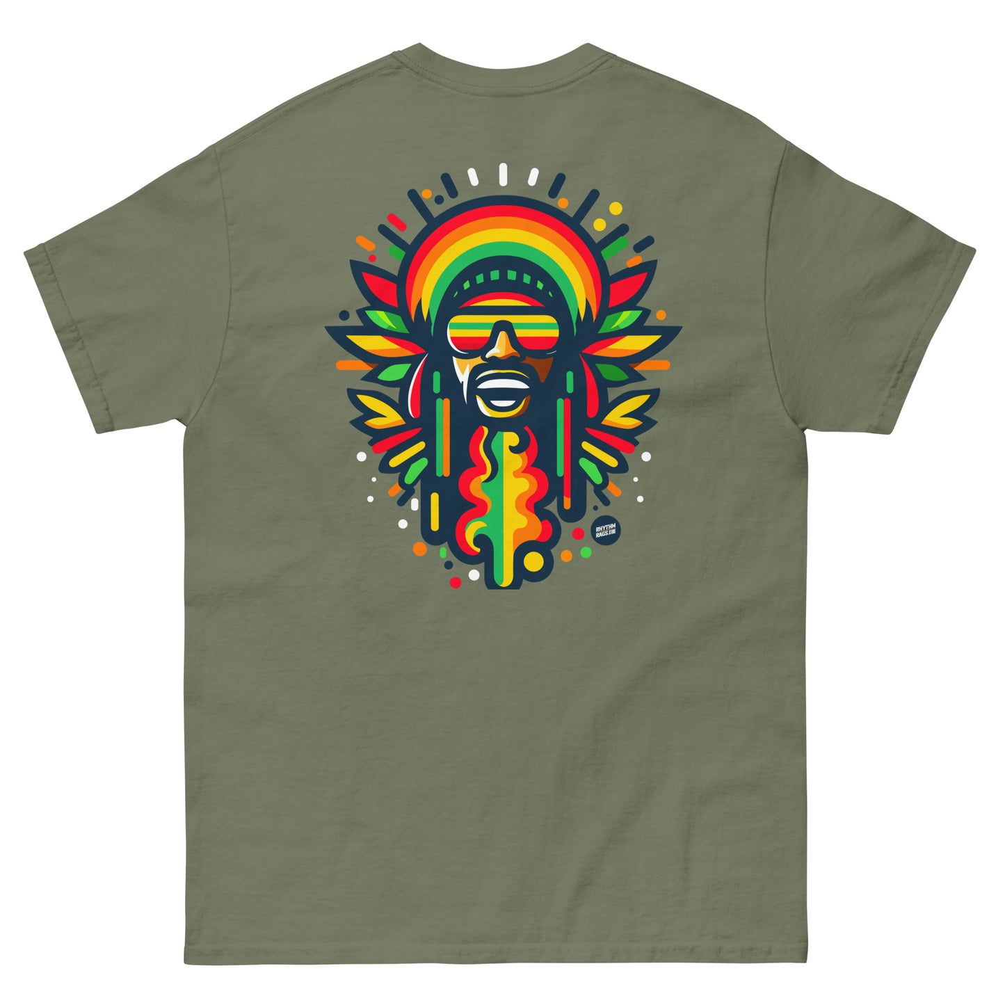 rasta-vibration-reggae-t-shirt-military-green-back