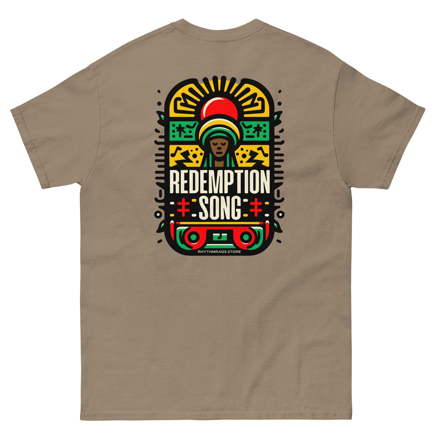 redemption-song-2-reggae-t-shirt-brown-savana-back