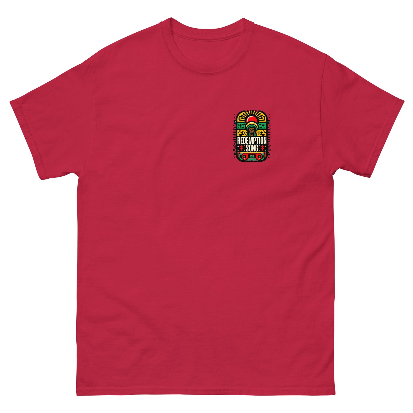 redemption-song-2-reggae-t-shirt-cardinal-front