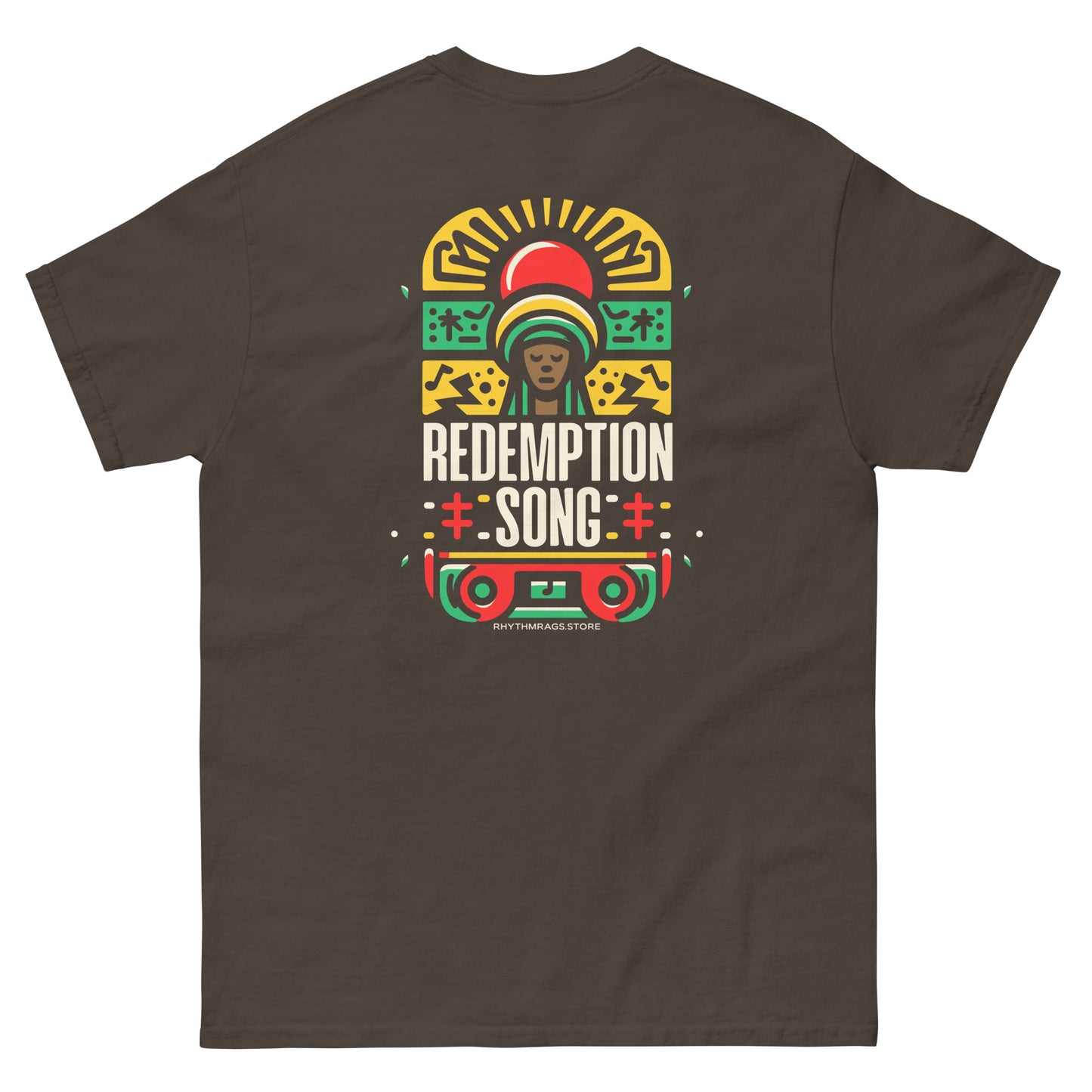 redemption-song-2-reggae-t-shirt-dark-chocolate-back