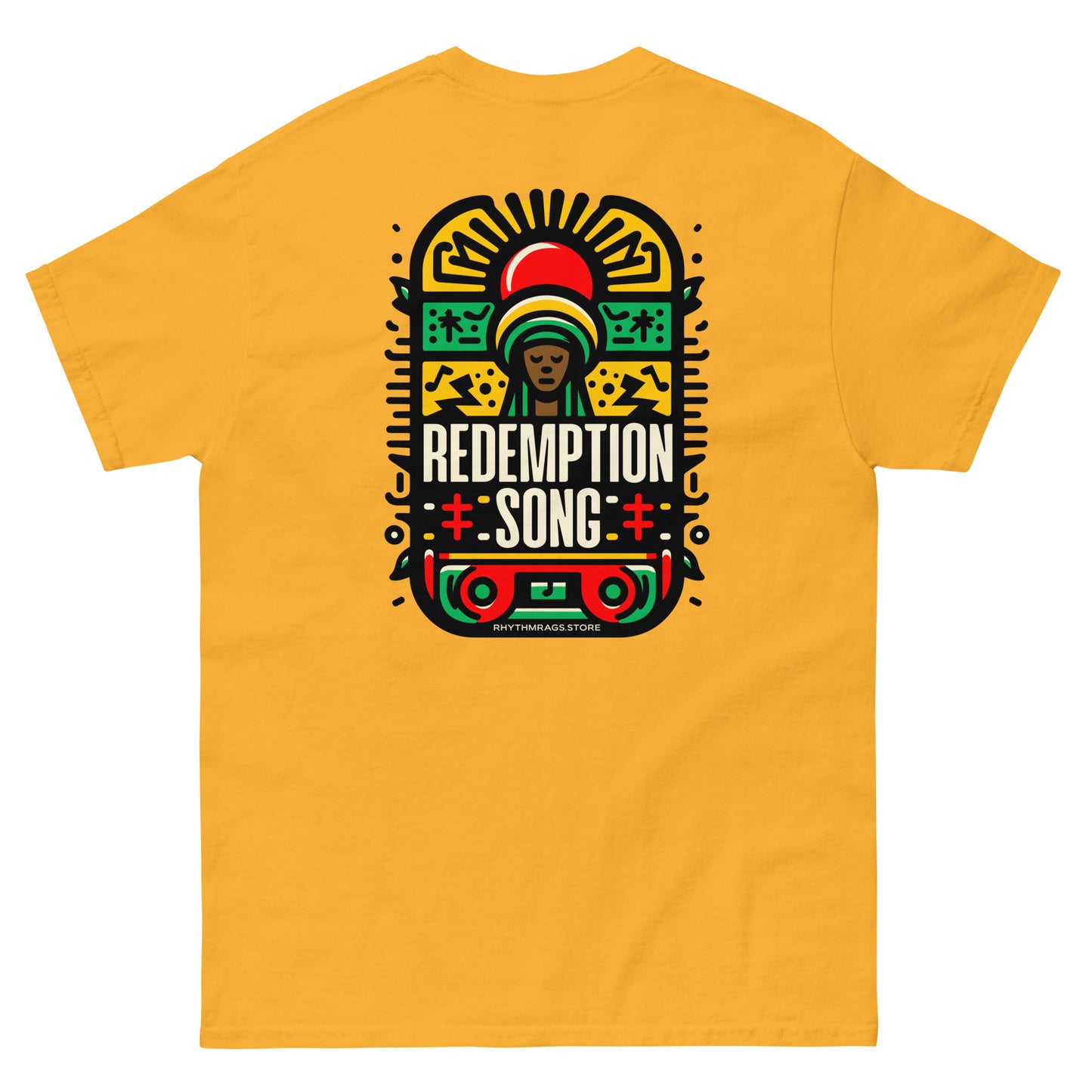 redemption-song-2-reggae-t-shirt-gold-back