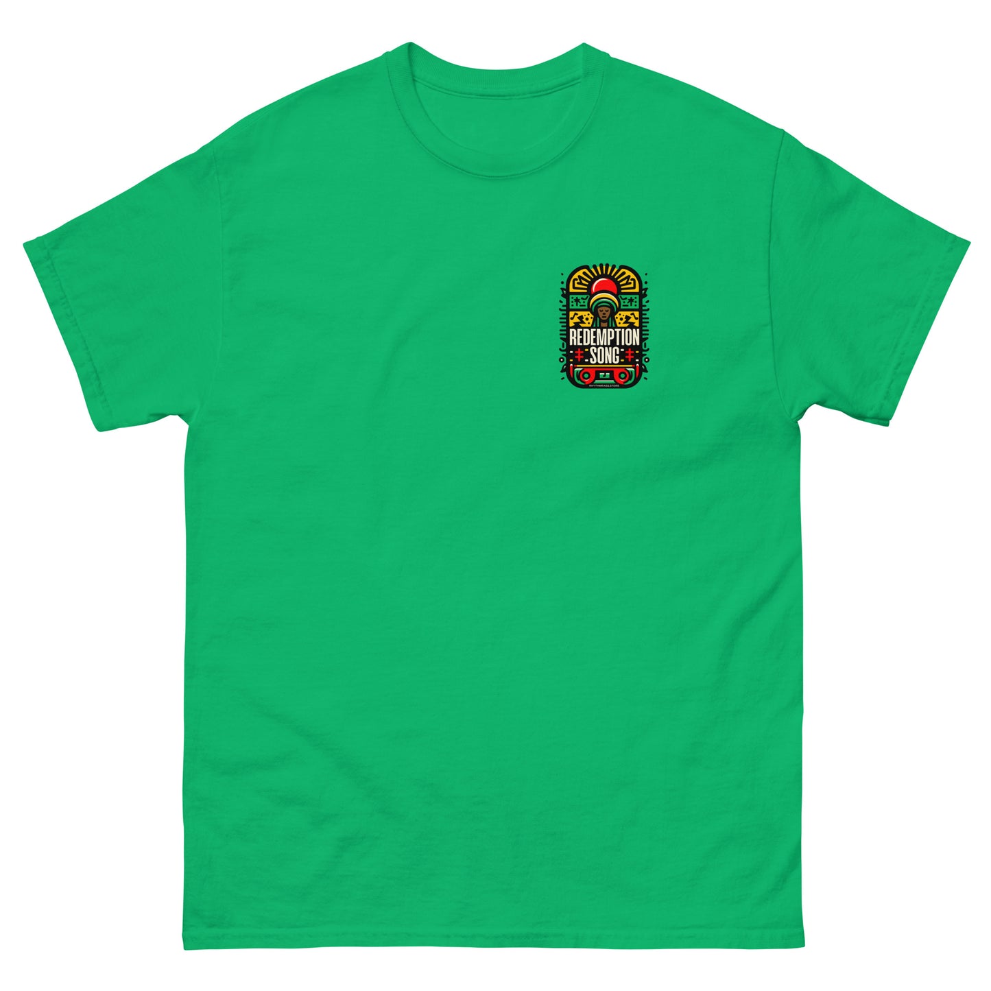 redemption-song-2-reggae-t-shirt-irish-green-front