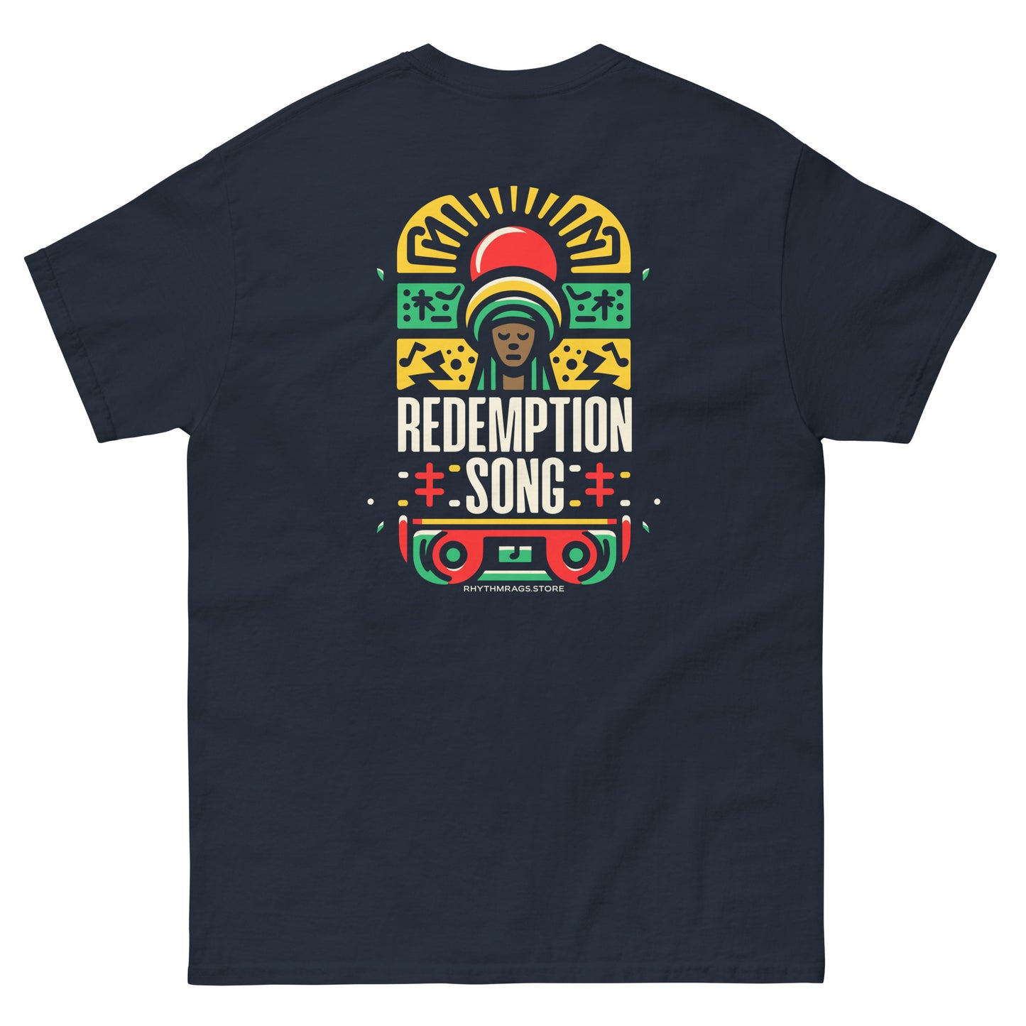 redemption-song-2-reggae-t-shirt-navy-back