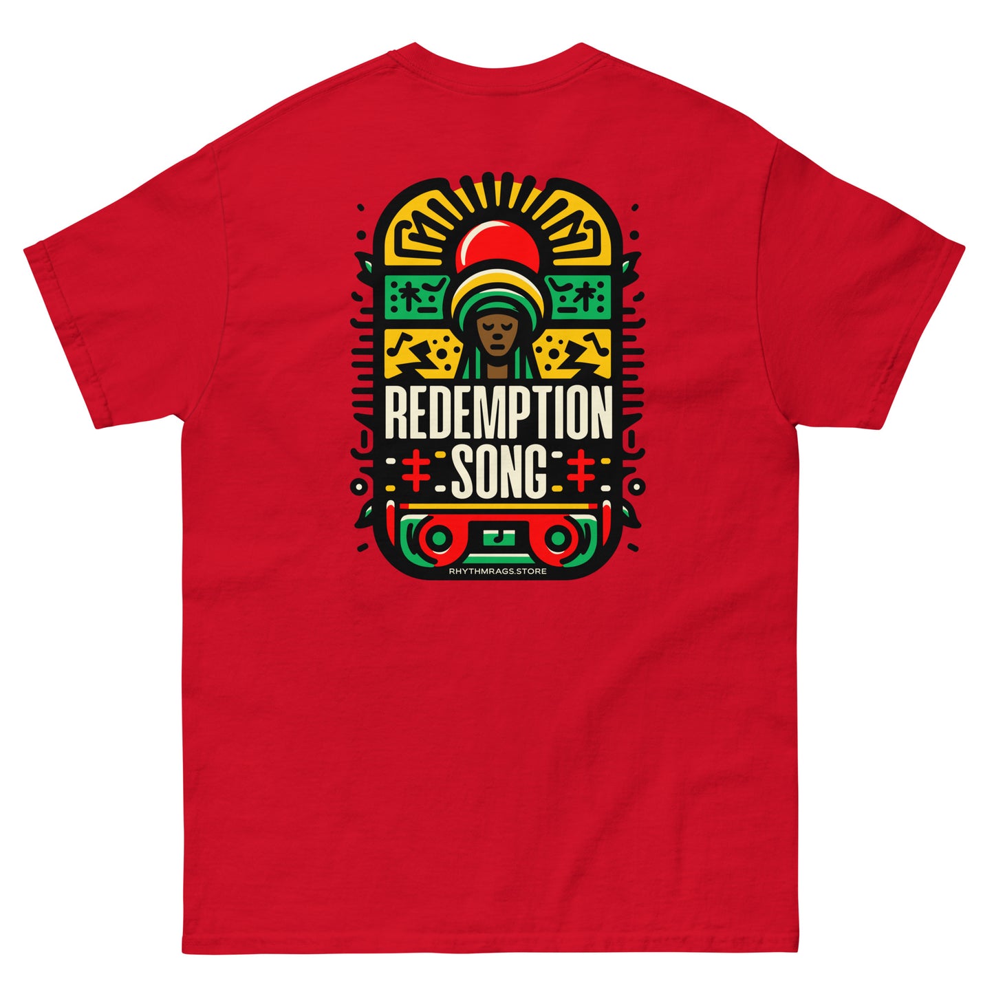 redemption-song-2-reggae-t-shirt-red-back