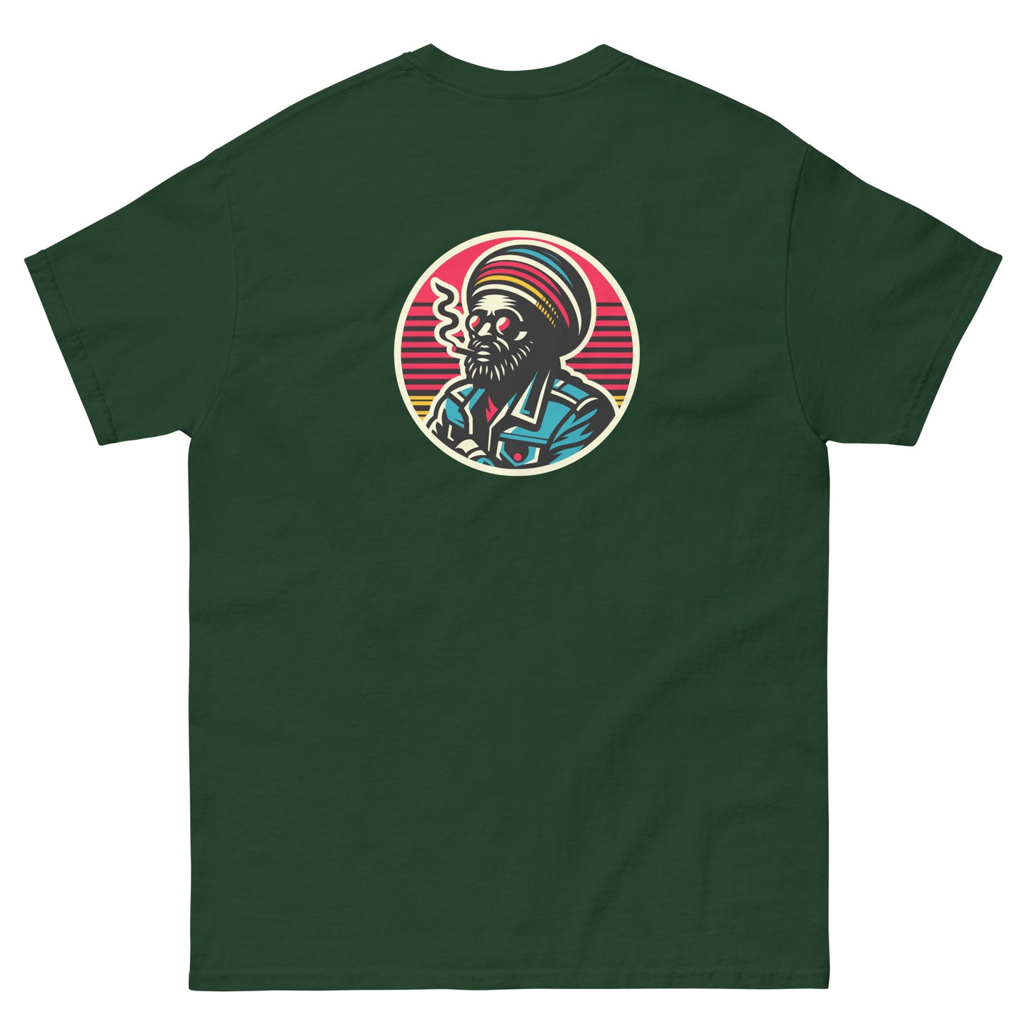 rockers-uptown-reggae-t-shirt-forest-green-back