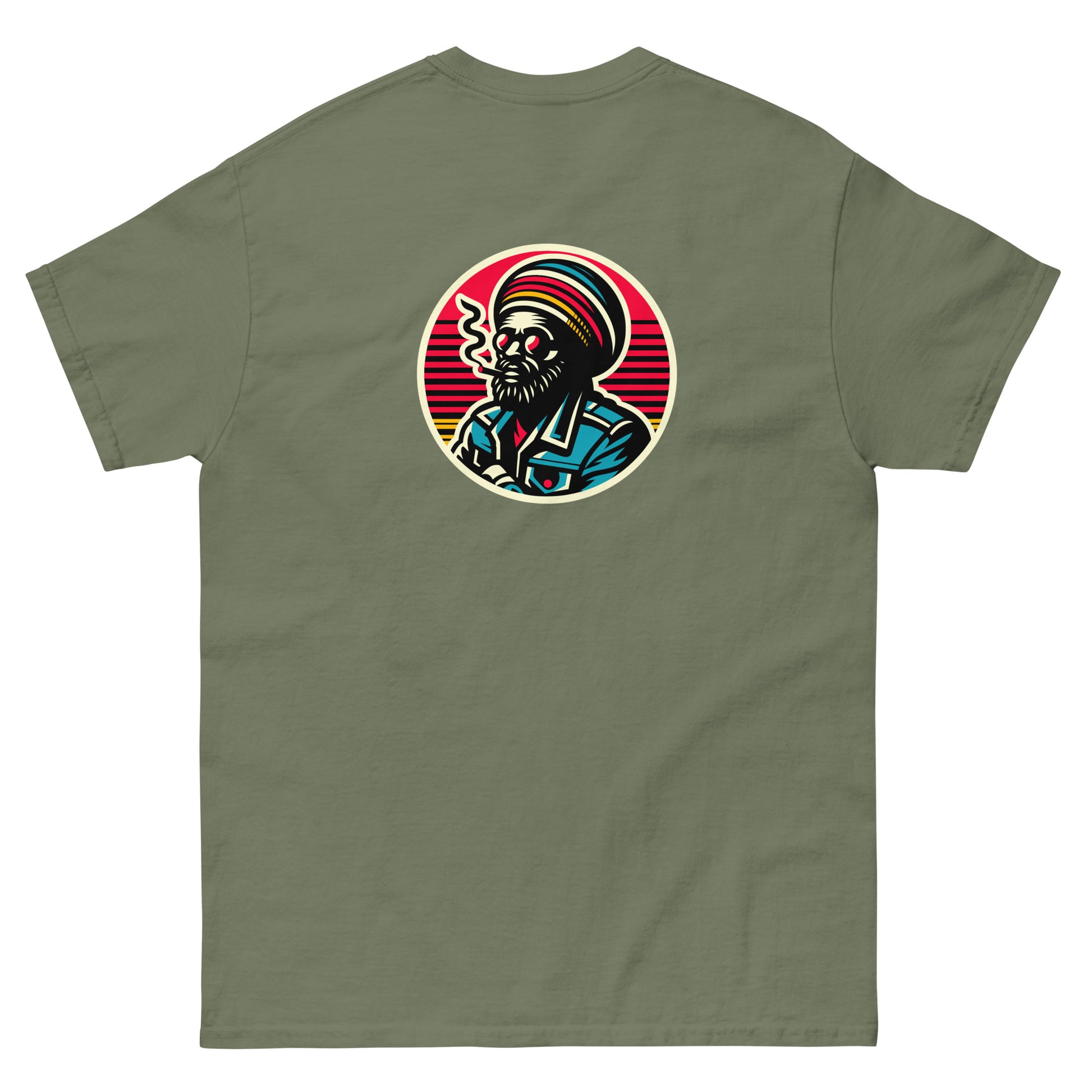 rockers-uptown-reggae-t-shirt-military-green-back