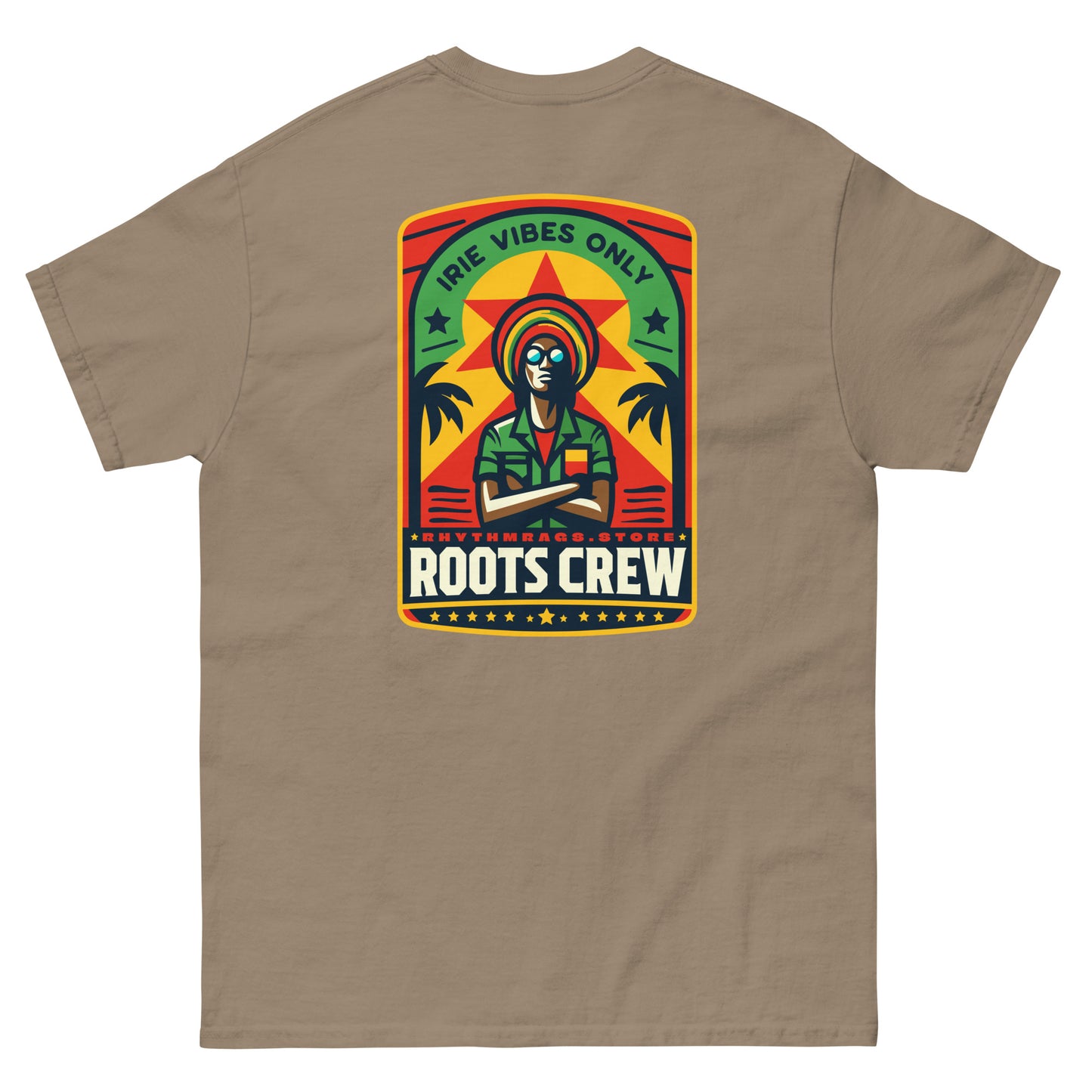roots-crew-reggae-t-shirt-brown-savana-back