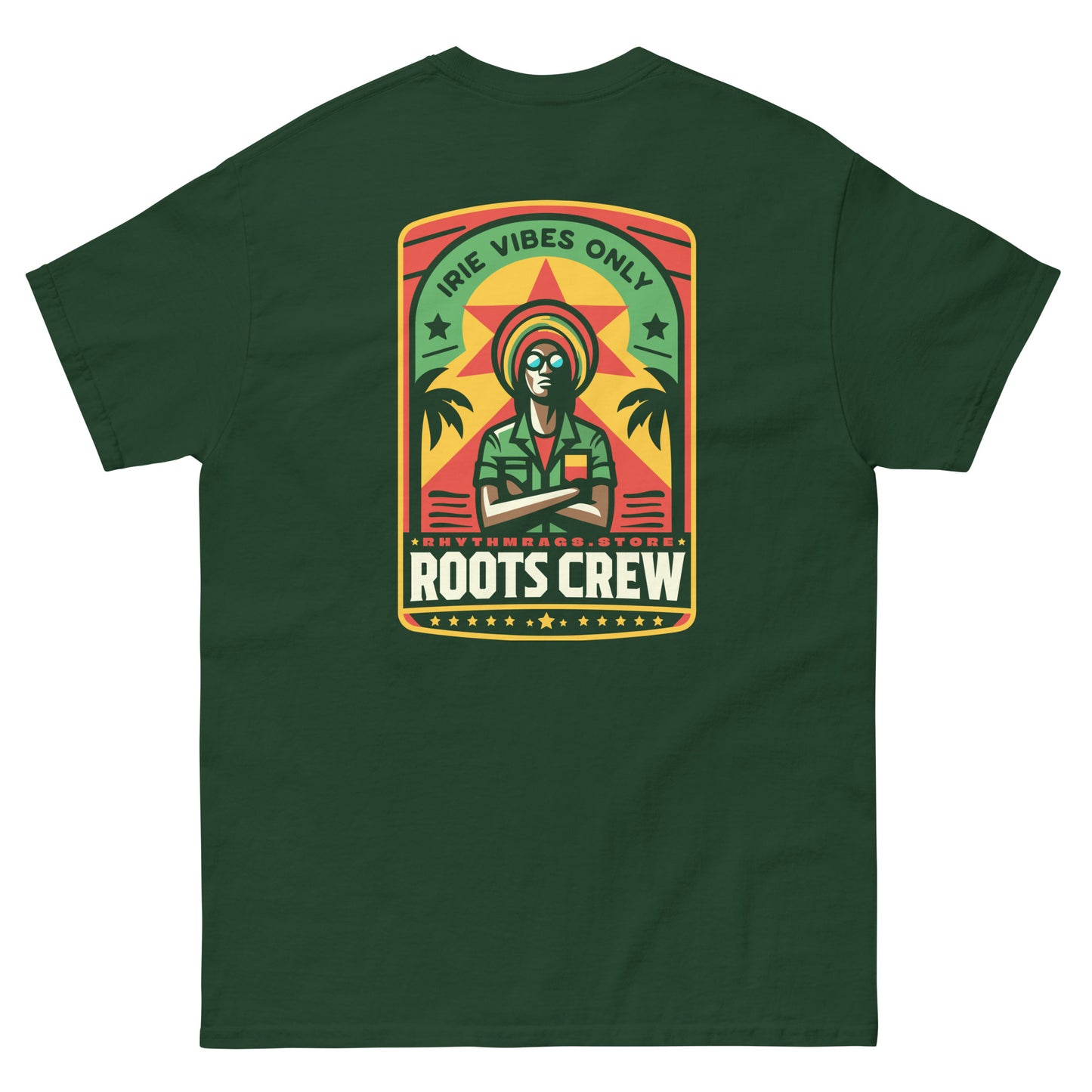 roots-crew-reggae-t-shirt-forest-green-back