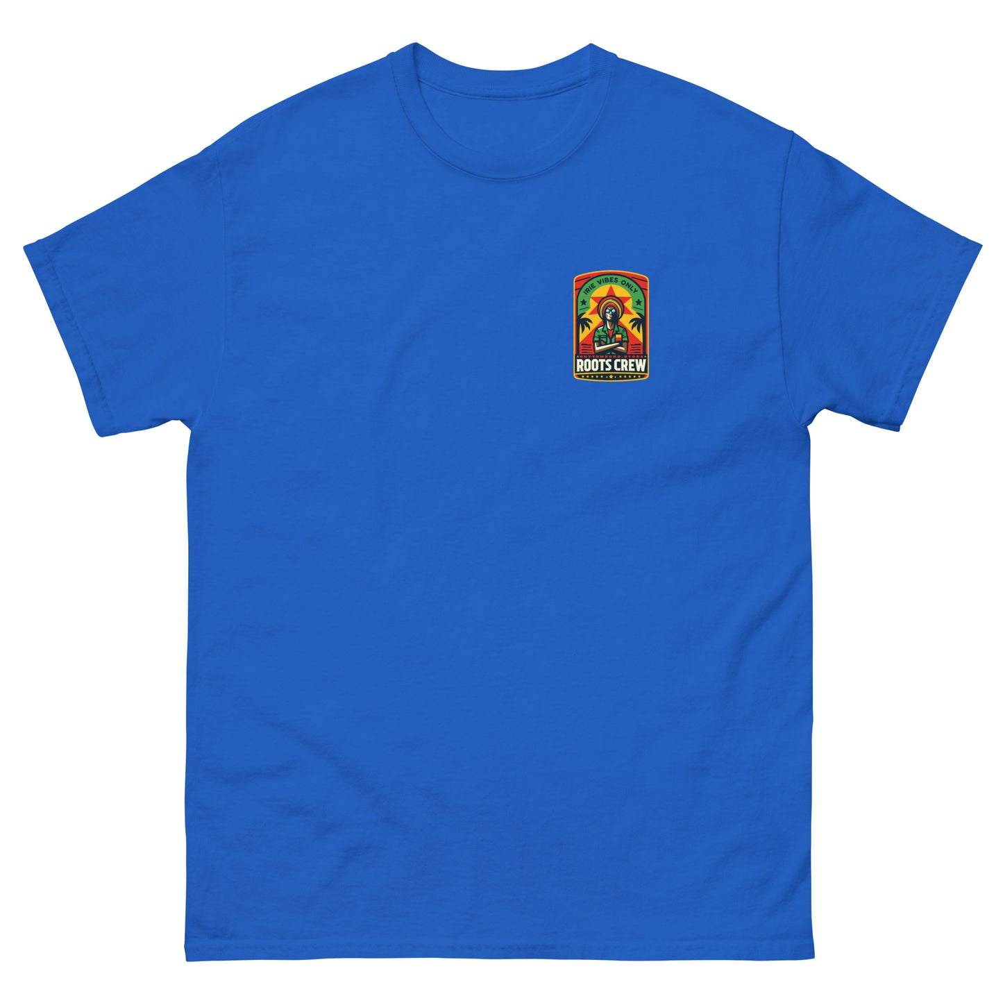 roots-crew-reggae-t-shirt-royal-front