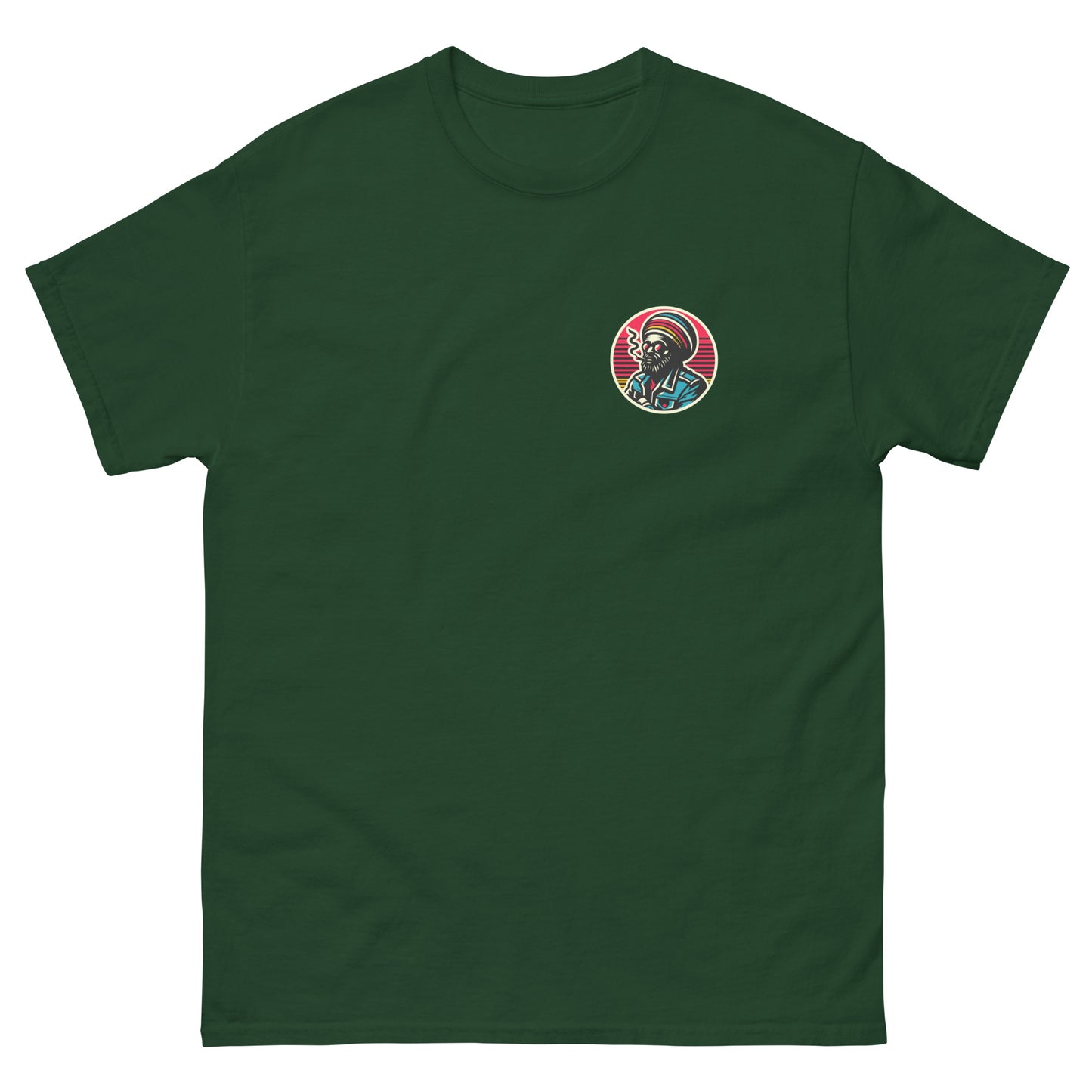 rockers-uptown-reggae-t-shirt-forest-green-front