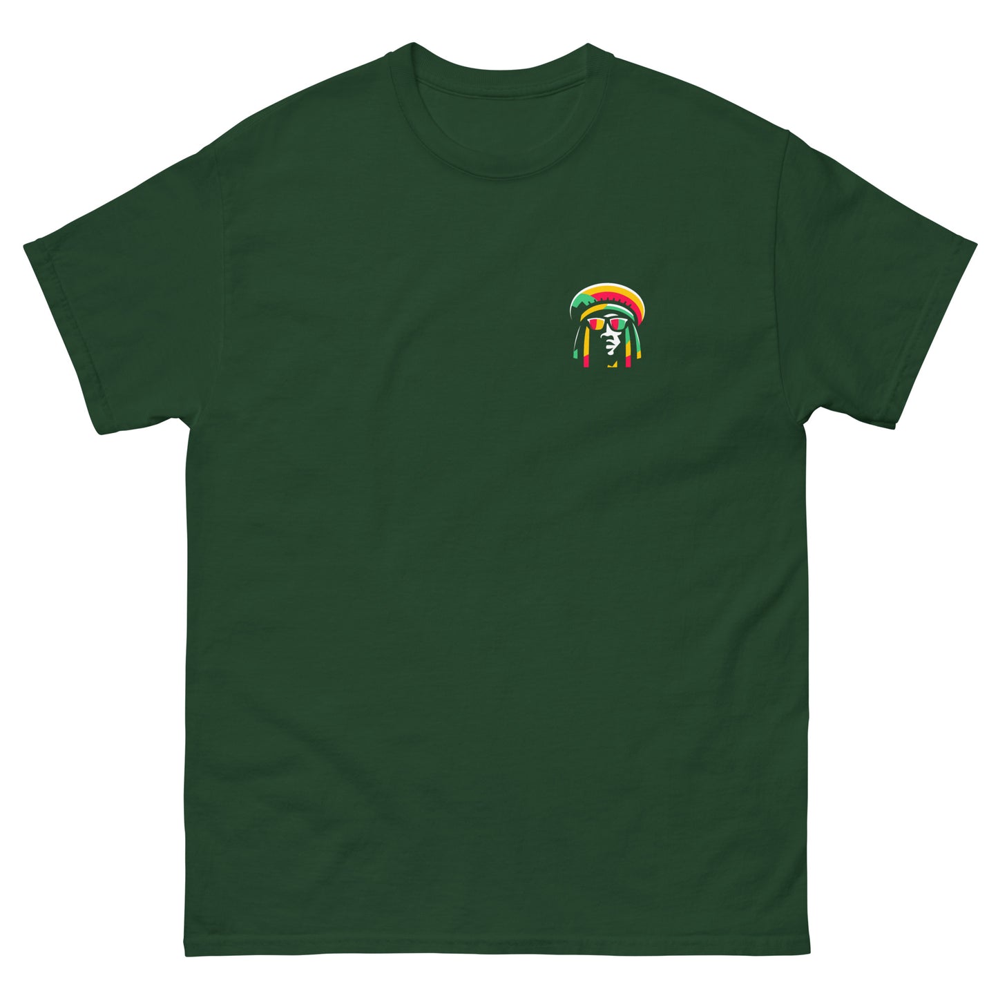 wailers-republic-reggae-t-shirt-forest-green-front