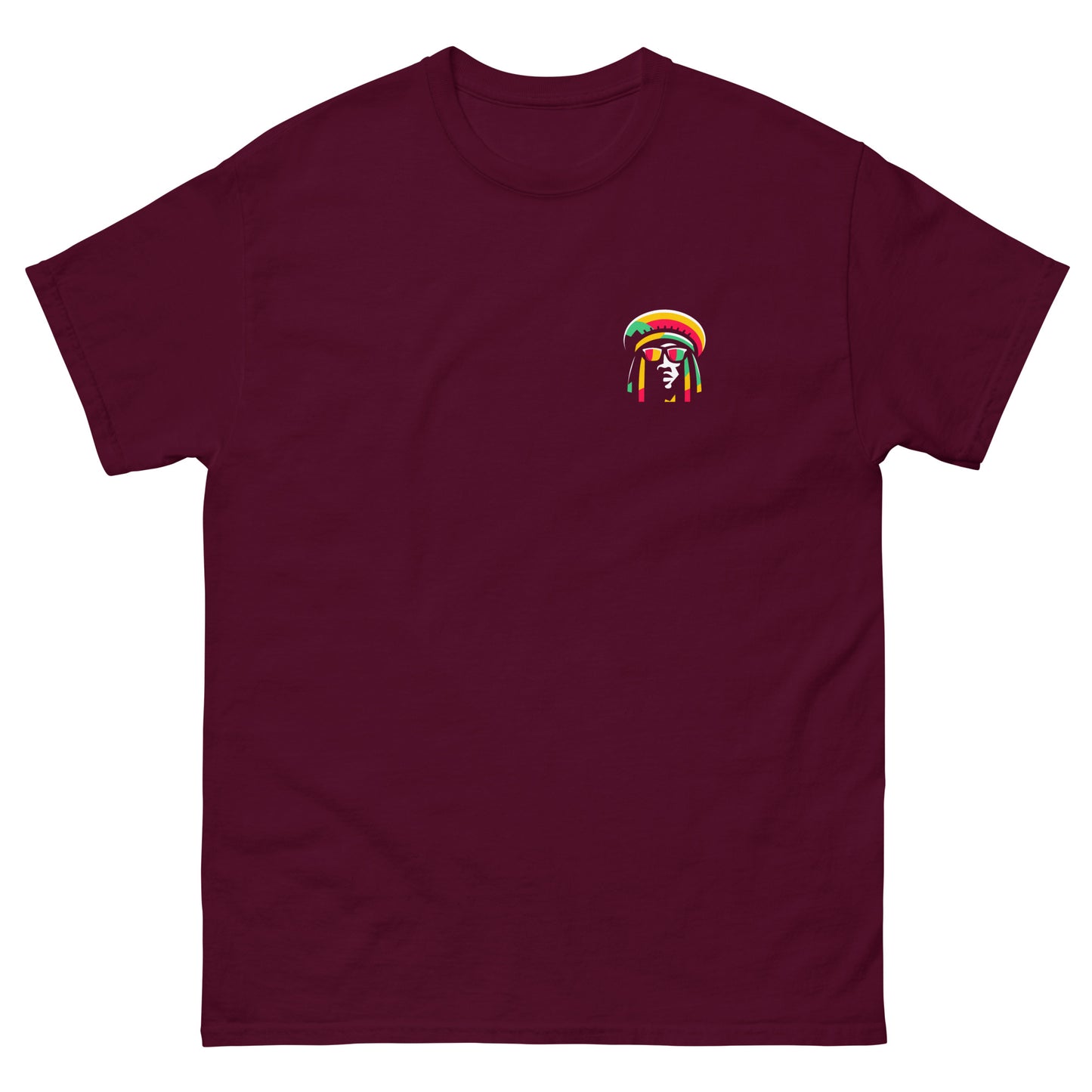 wailers-republic-reggae-t-shirt-maroon-front
