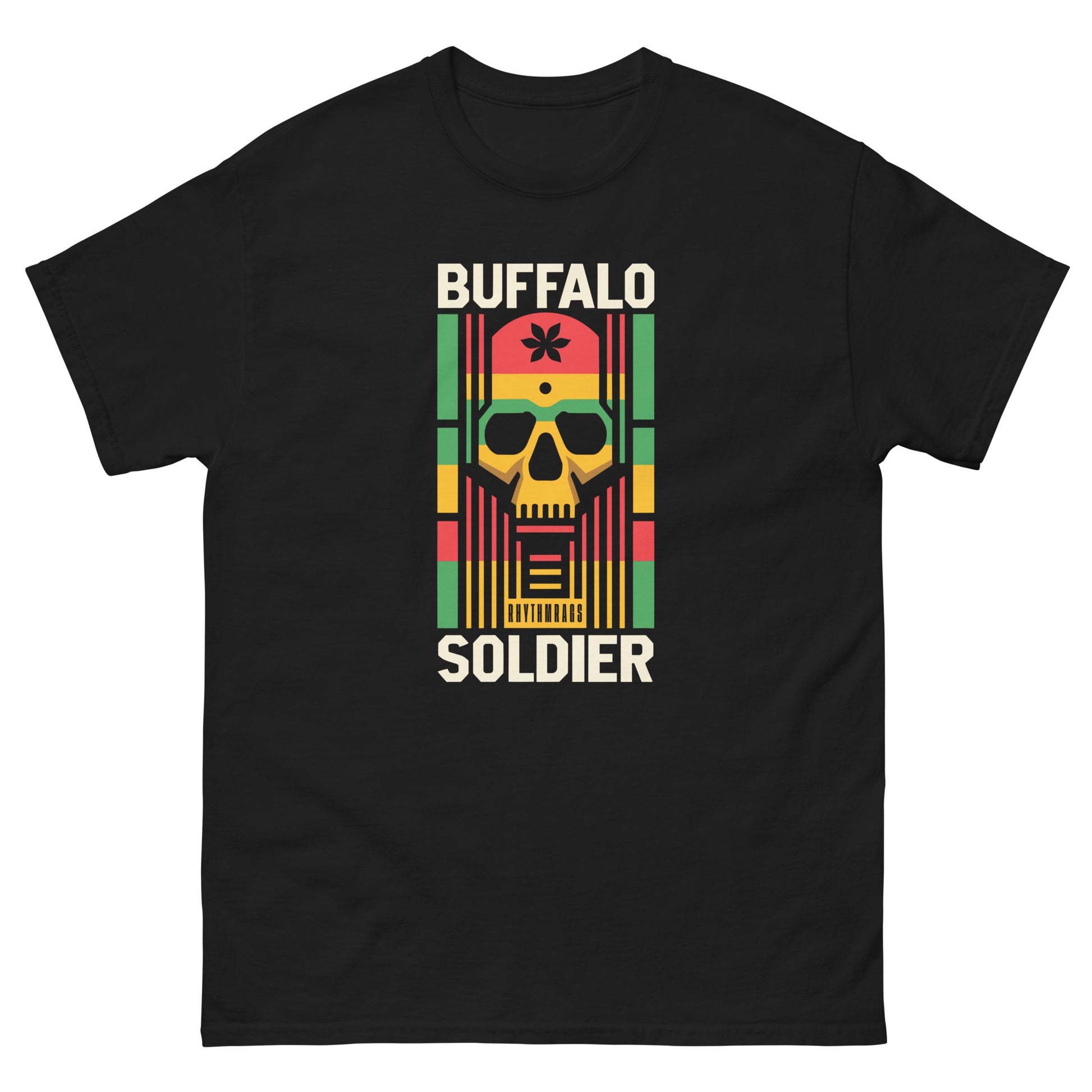 Buffalo-soldier-#3-reggae-t-shirt-black