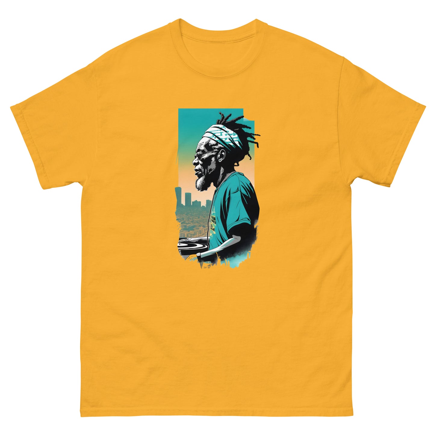 Daman-reggae-t-shirt-gold