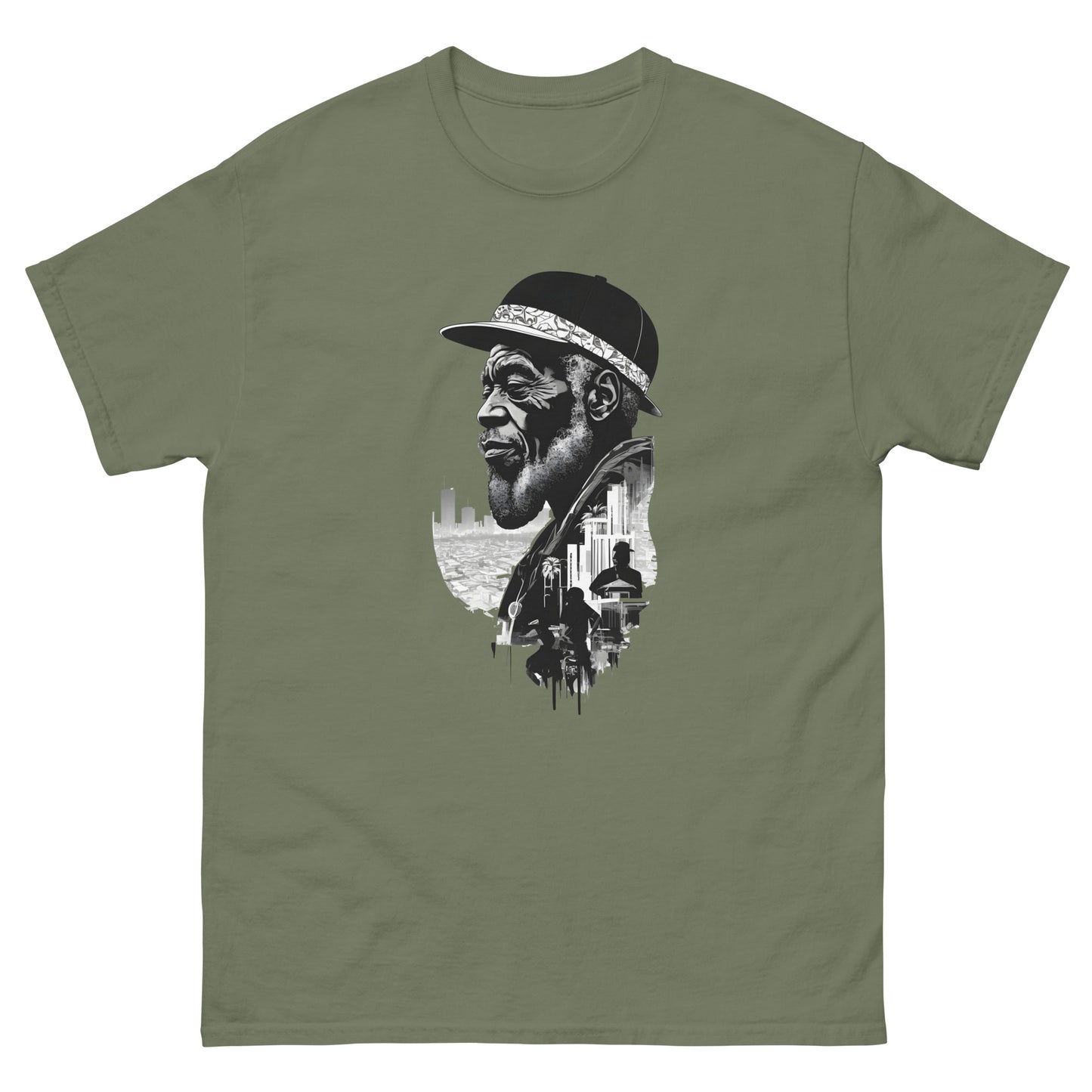 Dub-from-the-past-reggae-t-shirt-military-green