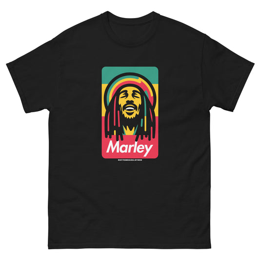 Marley-reggae-t-shirt-black