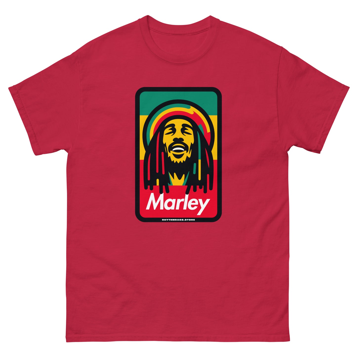 Marley-reggae-t-shirt-cardinal