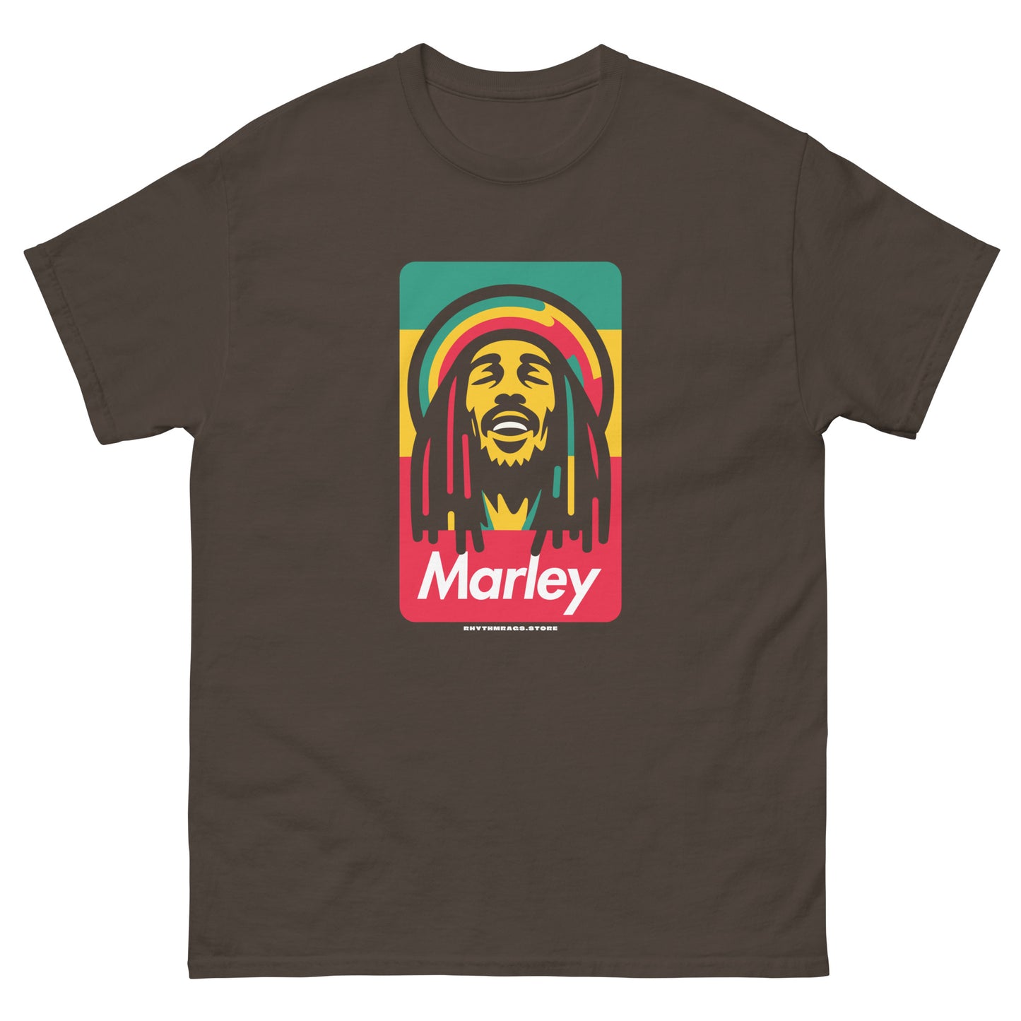 Marley-reggae-t-shirt-dark-chocolate